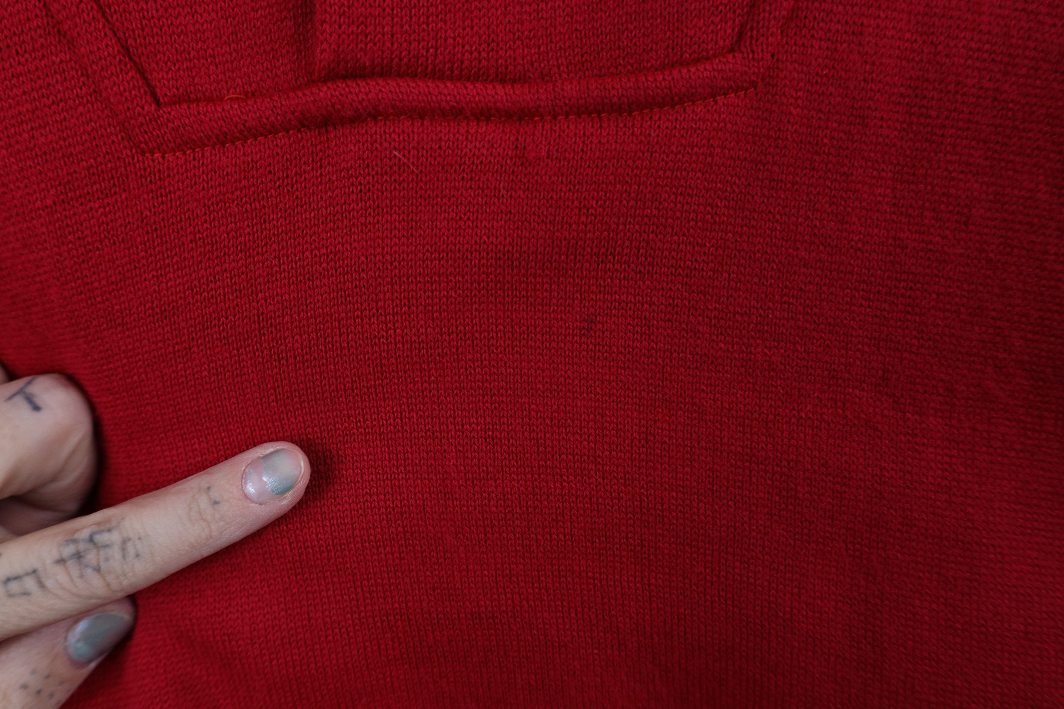 Vintage Vintage 90s Streetwear Knit Pullover Henley Sweater Red Size US XL / EU 56 / 4 - 5 Thumbnail