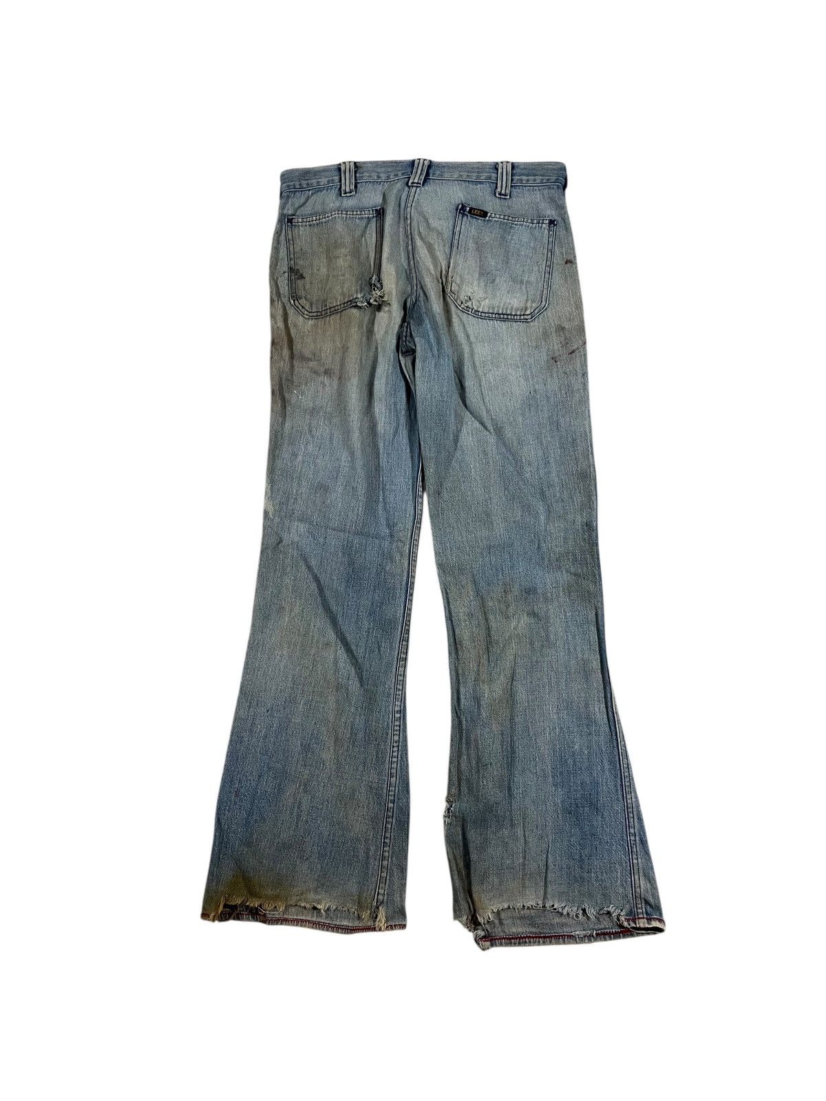 Lee Vintage 70s Lee Flared Jeans Faded Blue 30x31 Size US 30 / EU 46 - 2 Thumbnail