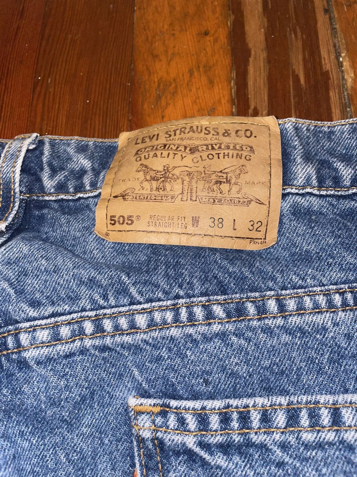 Levi's × Vintage Vintage Orange Tab Levi’s 505 Denim Jeans, 38x32 Size US 38 / EU 54 - 3 Thumbnail