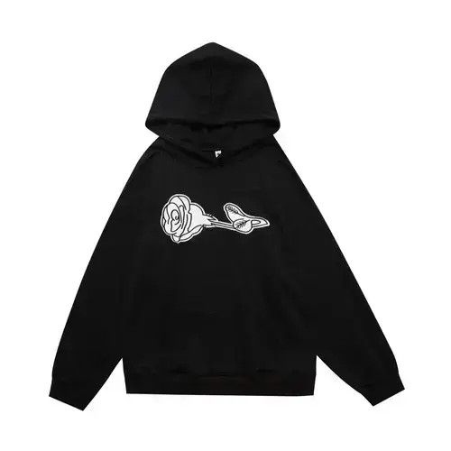 Rose Patch Pullover Hoodie