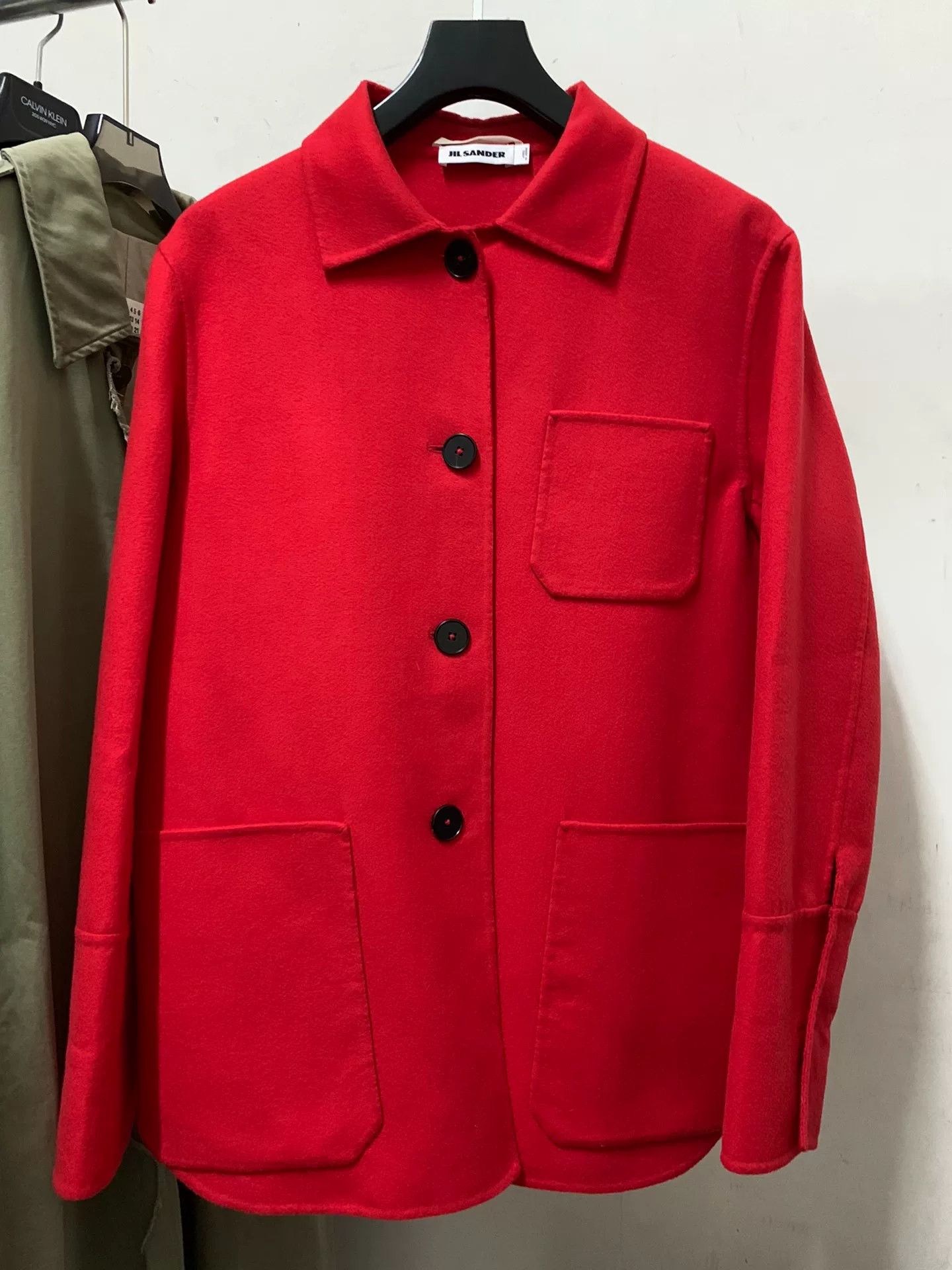 Jil Sander AW17 Red Cashmere Coat