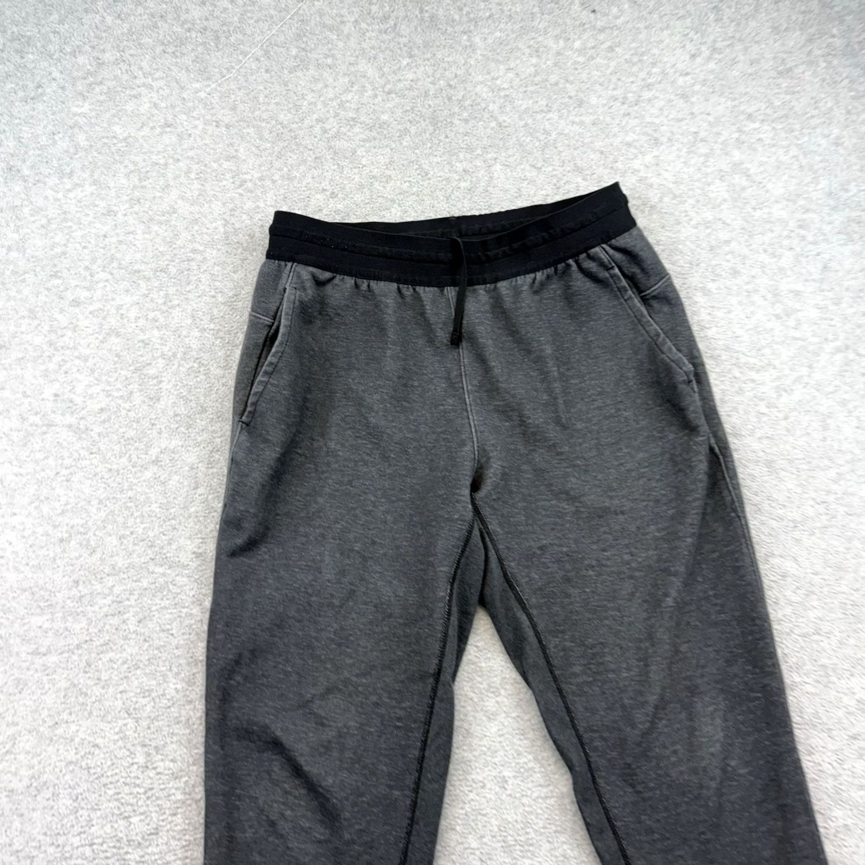 Nike Nike Yoga Dri-FIT Jogger Pants Mens M Black Heather Waist 32in Cotton Polyester Fleece Pockets Logo Athleisure City Sports Tapered Regular You know? Size US 31 - 3 Thumbnail