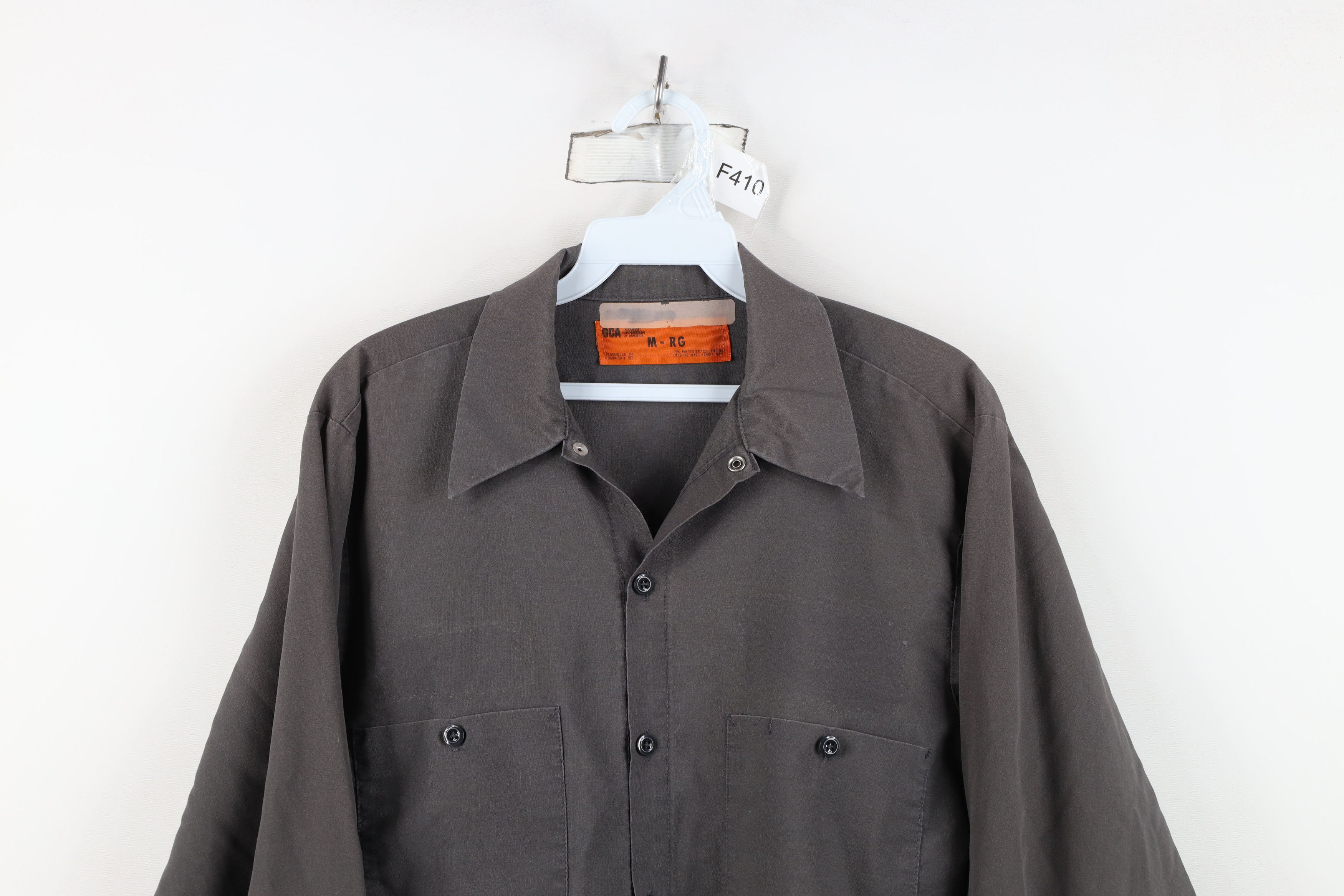Vintage Vintage 90s Streetwear Workwear Mechanic Button Shirt Size US M / EU 48-50 / 2 - 2 Thumbnail