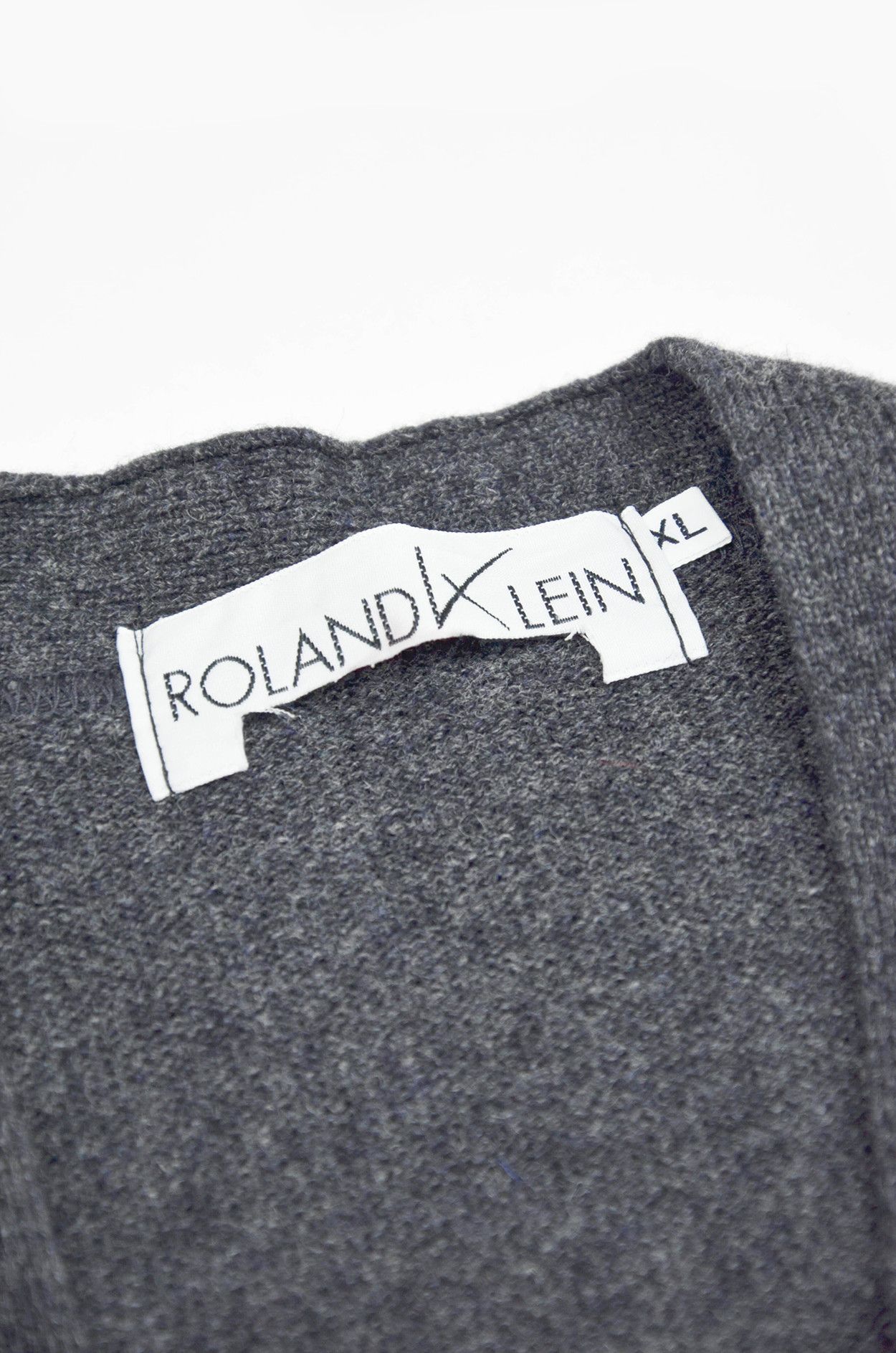Vintage Roland Klein Grey Lambswool Cardigan Sailboat Logo - Size XL Size US XL / EU 56 / 4 - 9 Thumbnail
