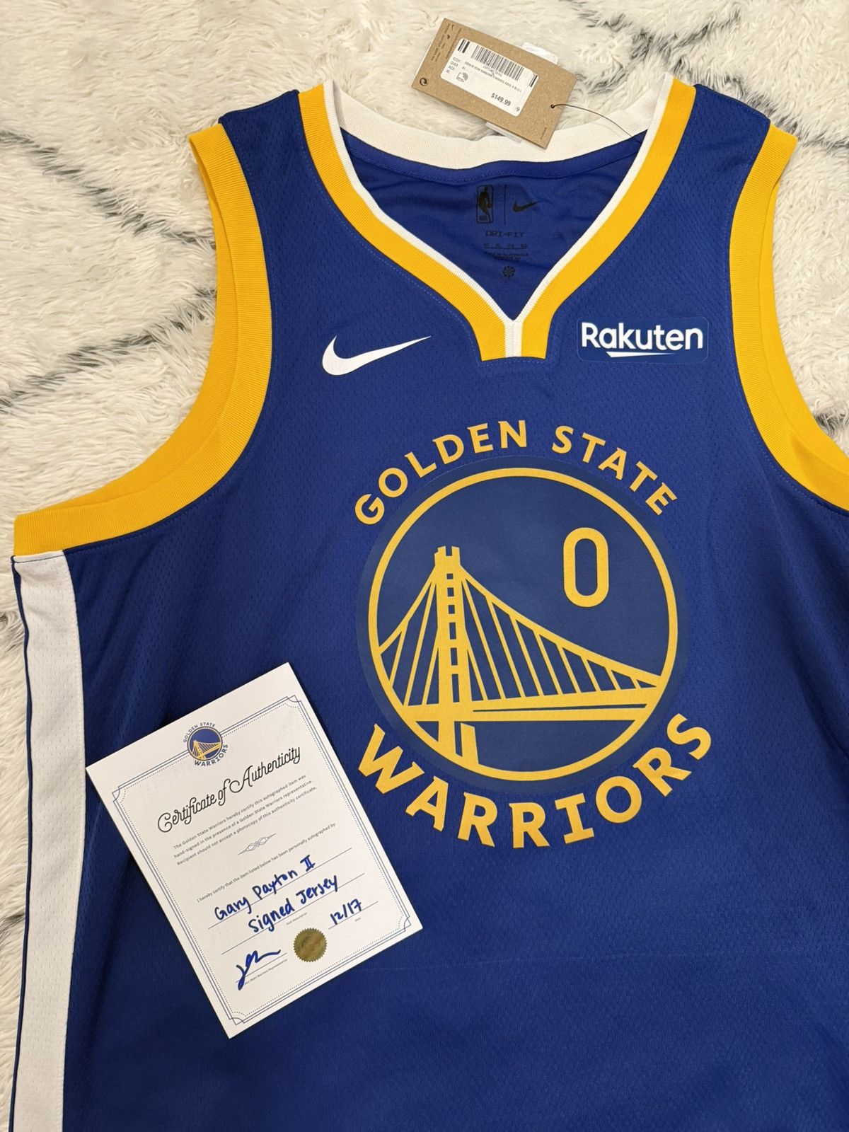 Nike Nike Golden State Warriors Gary Payton II Auto Jersey Sz XL Size US XL / EU 56 / 4 - 11 Thumbnail