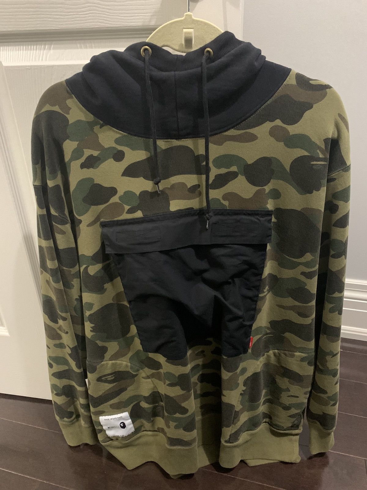 image of Bape x Wtaps Hoodie in Green, Men's (Size XL)