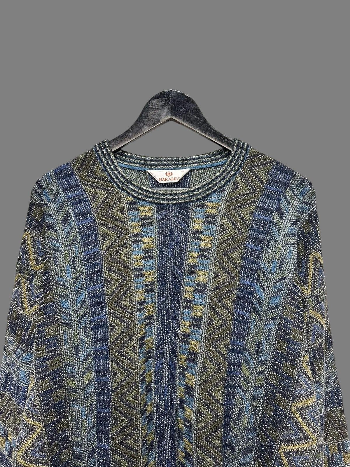 Coogi Vintage Harald’s Blue Pattern Knit Sweater Size 52 Size US L / EU 52-54 / 3 - 3 Thumbnail