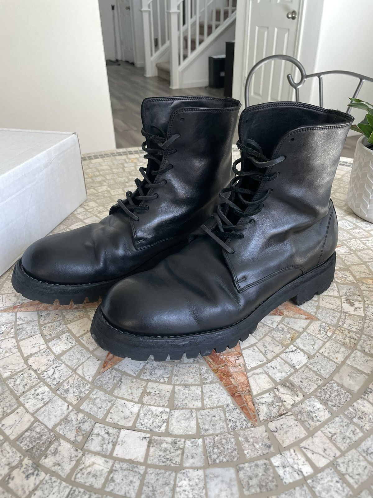 Pre-owned Guidi 795v Boots In Black