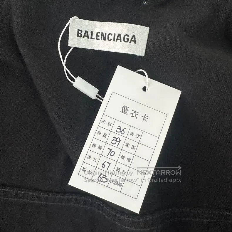 Balenciaga Balenciaga Black crew neck denim jacket Size XS / US 0-2 / IT 36-38 - 6 Thumbnail