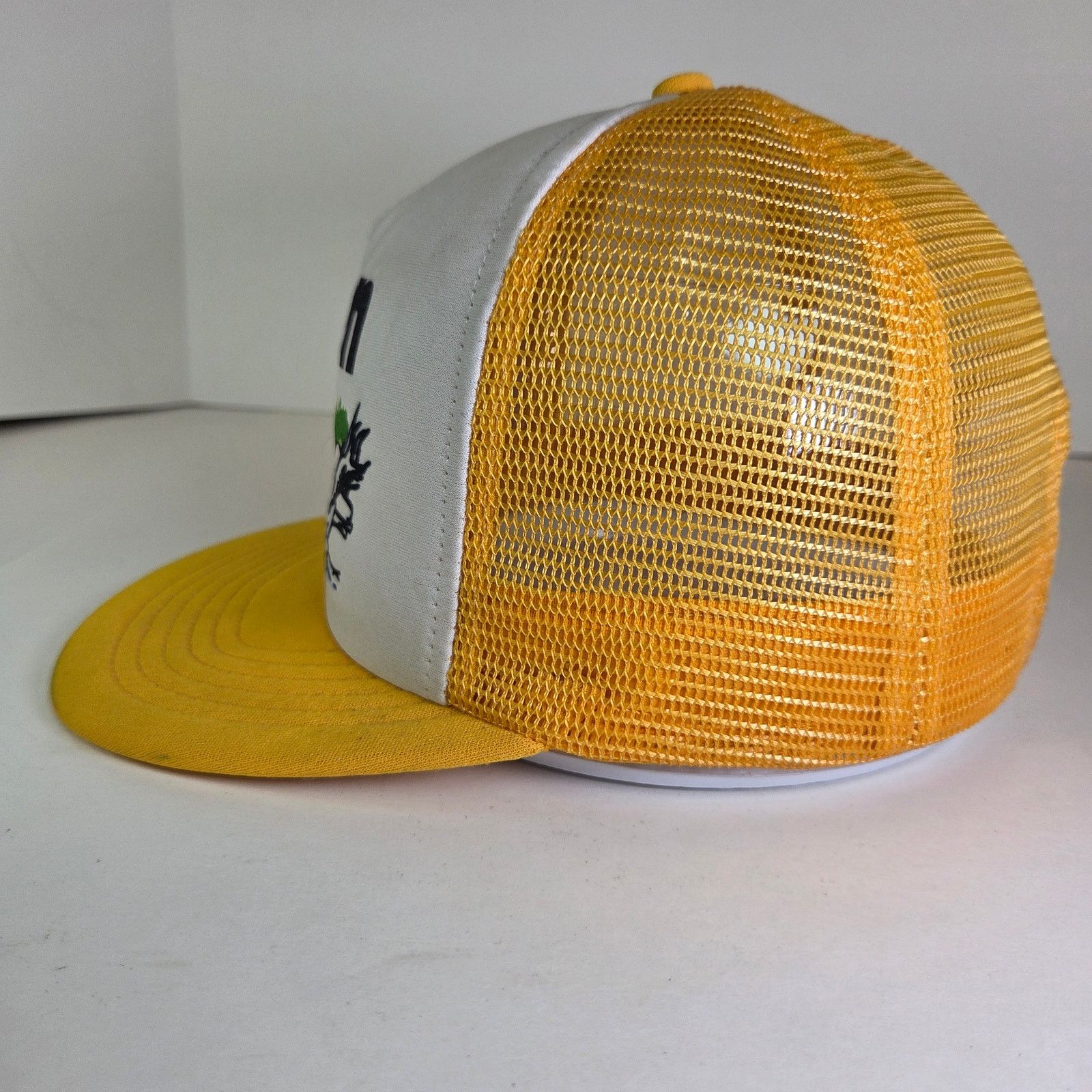 Other Vintage Stren Fishing Trucker Hat USA Yellow White S-M Size ONE SIZE - 2 Thumbnail