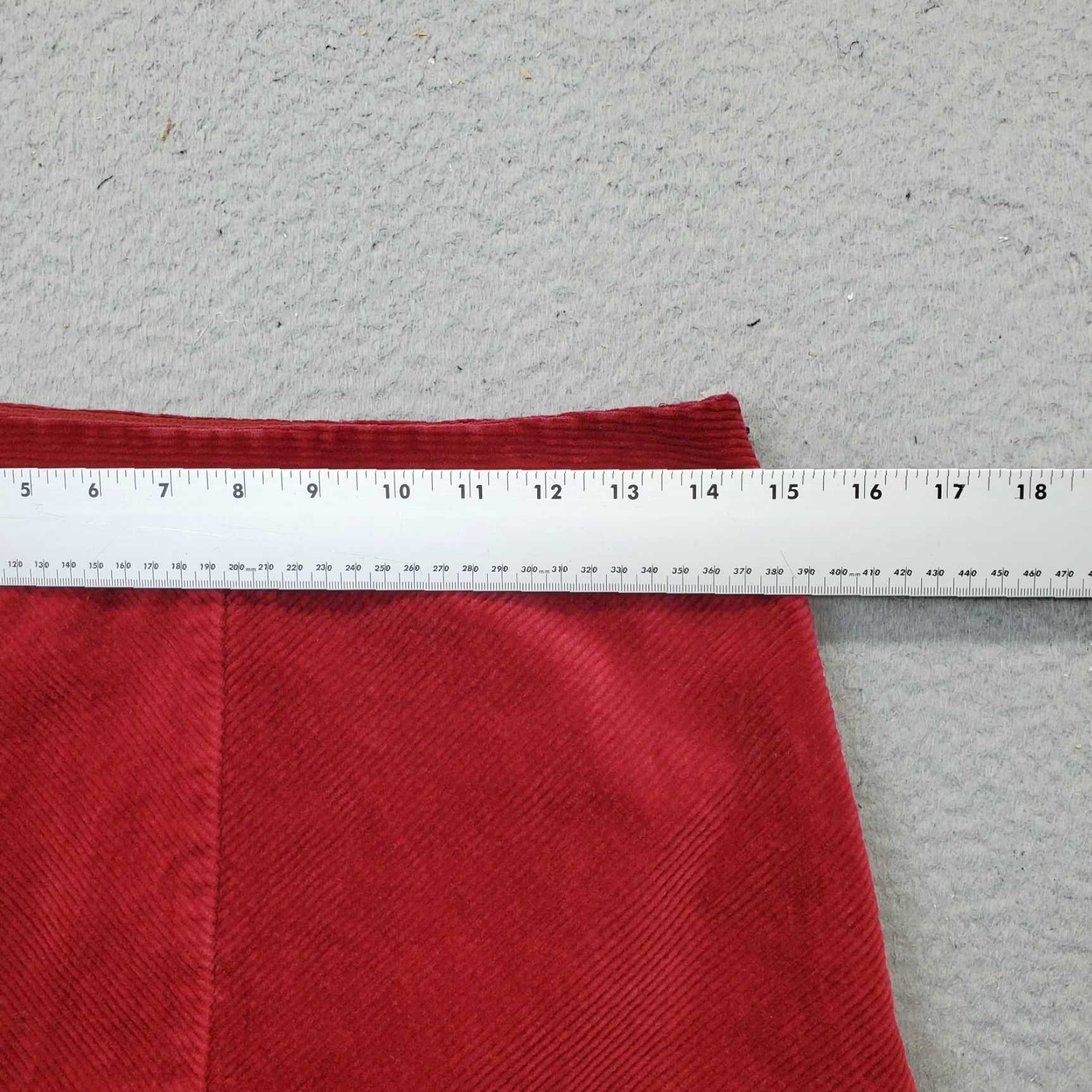 Loft LOFT Womens 2 Red Corduroy A-Line Mini Skirt Zip Pleated Lined Stretch Casual Short Size 26" / US 2 / IT 38 - 4 Thumbnail