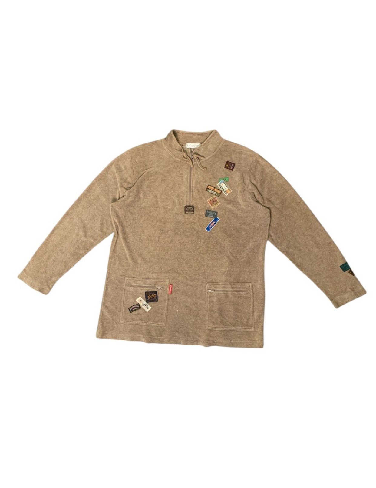 Japanese Brand Rare Design Kazamidori By Naicai Half Zipper Sweatshirts Size M / US 6-8 / IT 42-44 - 3 Thumbnail