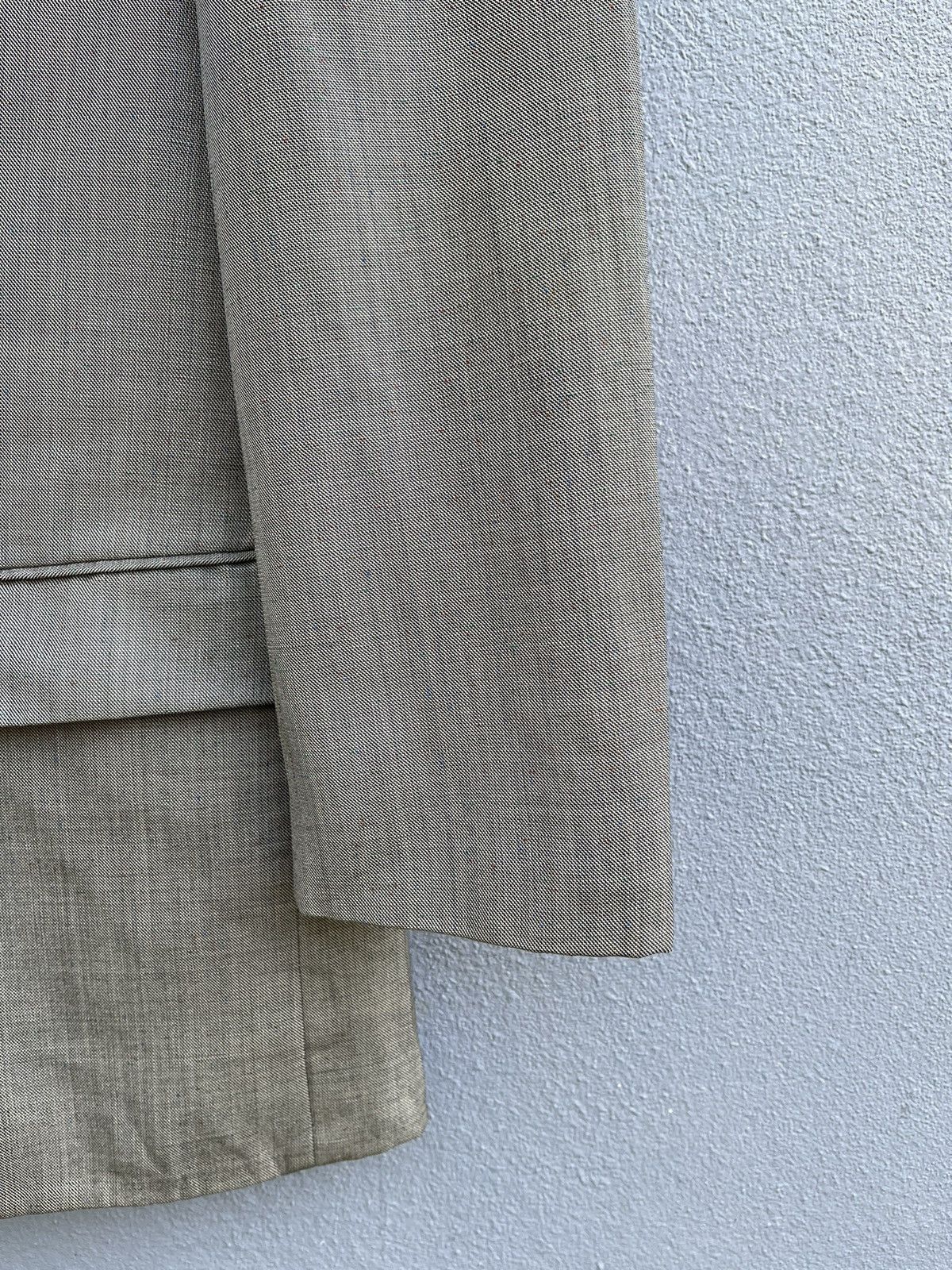 Designer Vintage Valentino World Blazer - Size 46 - Gray Herringbone Size 38L - 10 Thumbnail