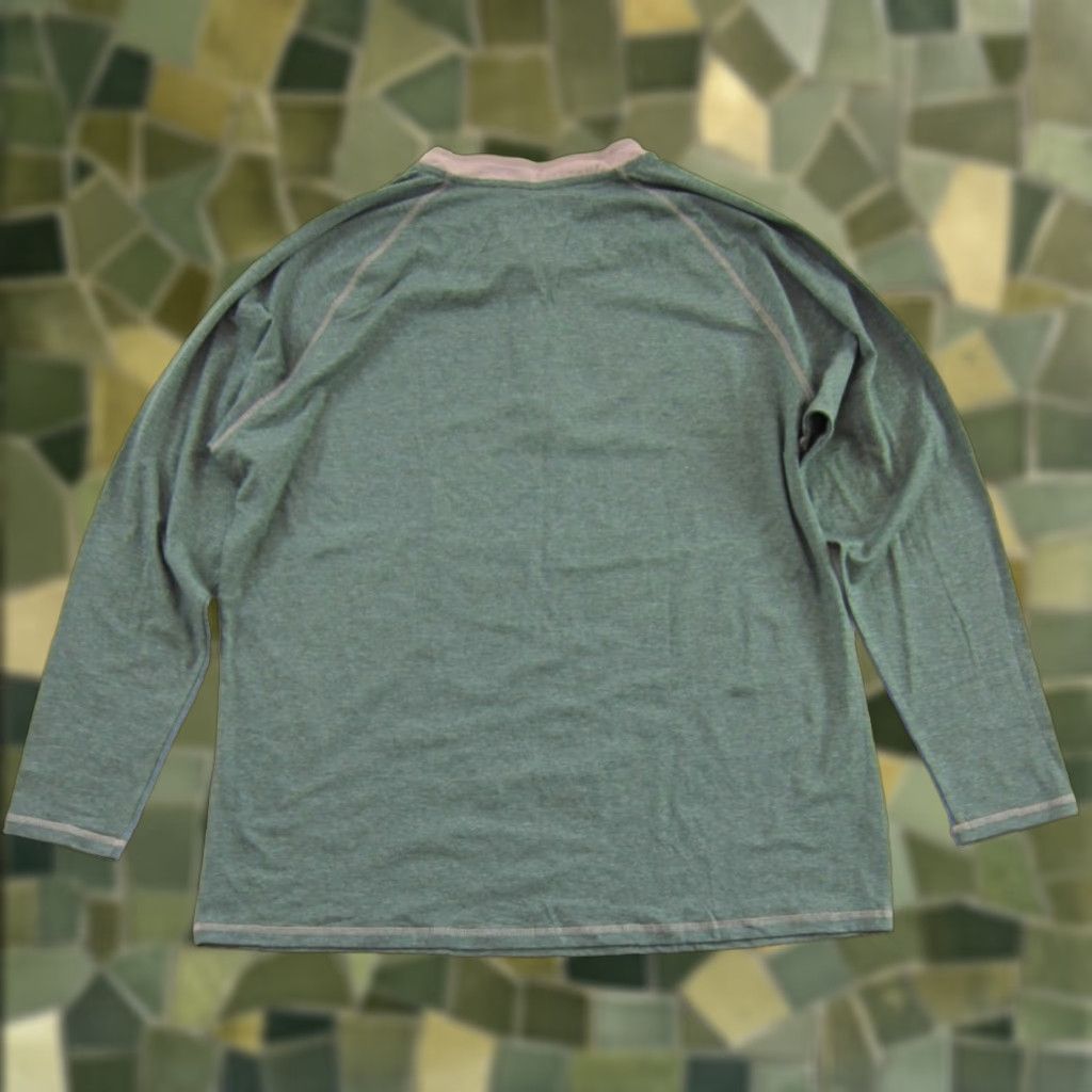 Vintage SAILWIND Henley Long Sleeve Cotton Shirt Men 2XL Green Brown Shirt 2XL Mens Casual Button-Up Shirt Size US XXL / EU 58 / 5 - 1 Thumbnail
