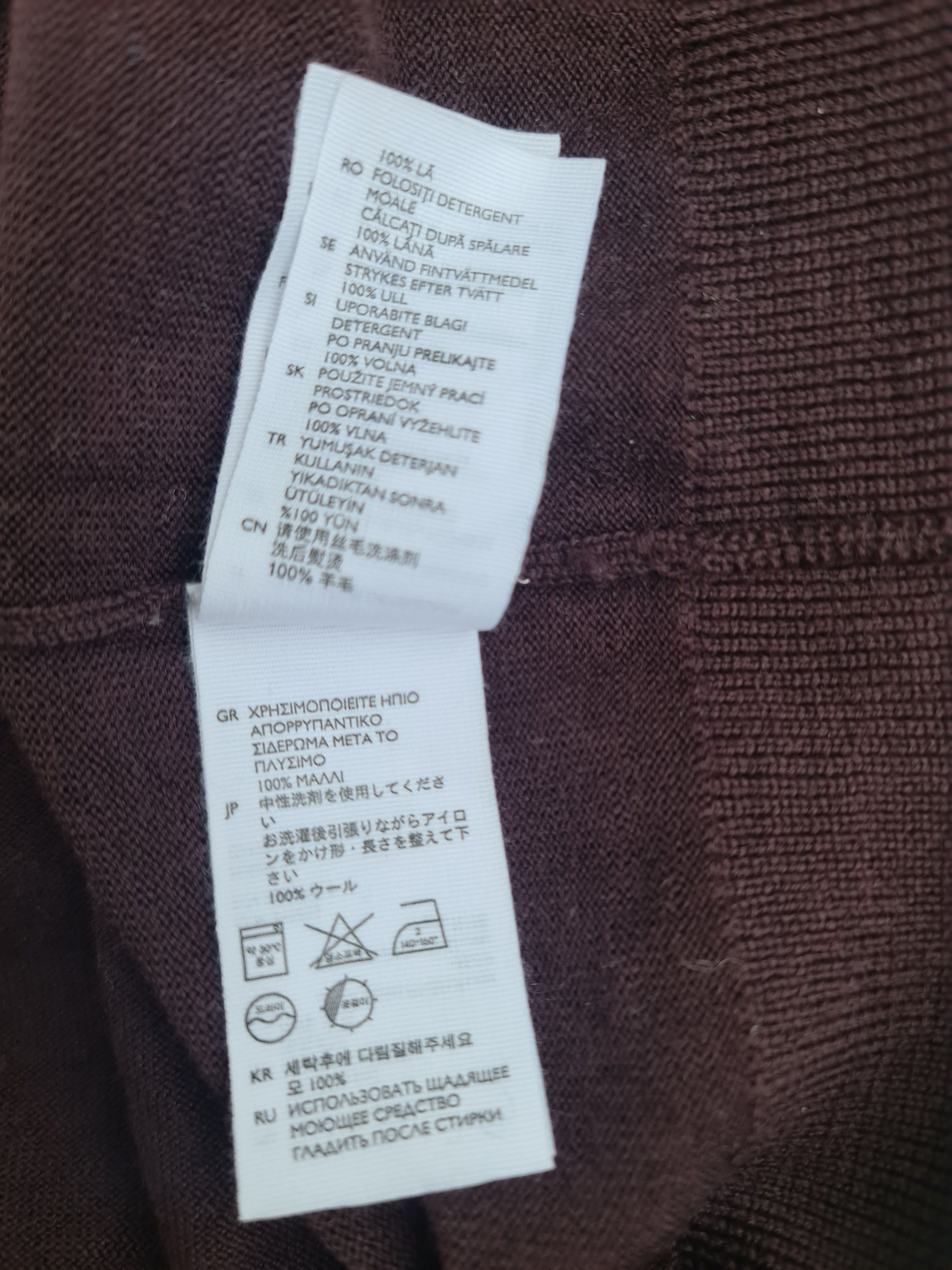 Cos Cos Mens Burgundy Wool Sweater Size US M / EU 48-50 / 2 - 5 Thumbnail