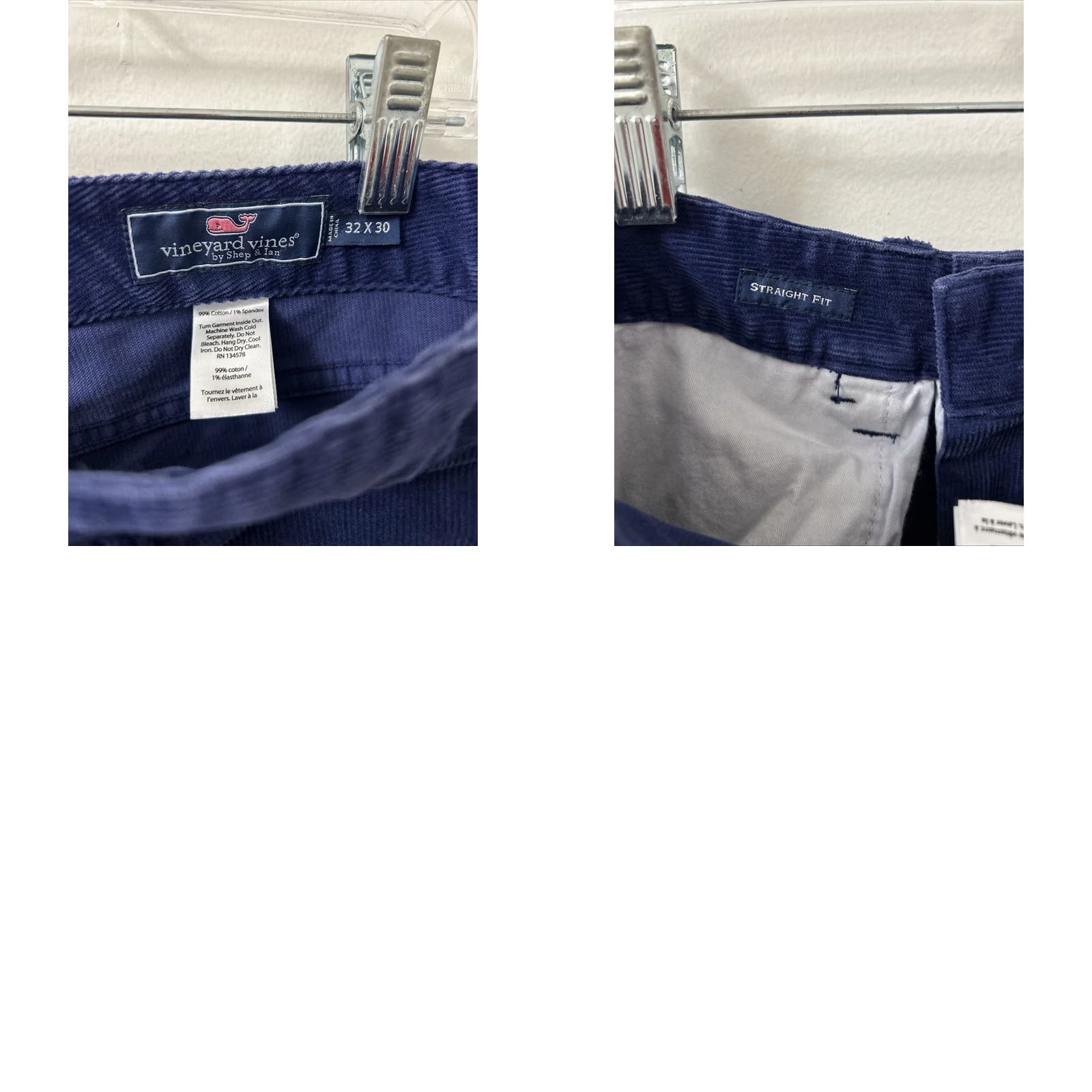Vineyard Vines VINTAGE Vineyard Vines Corduroy Pants Mens 32x30 Blue Straight Fit 5 Pockets Size US 32 / EU 48 - 9 Thumbnail