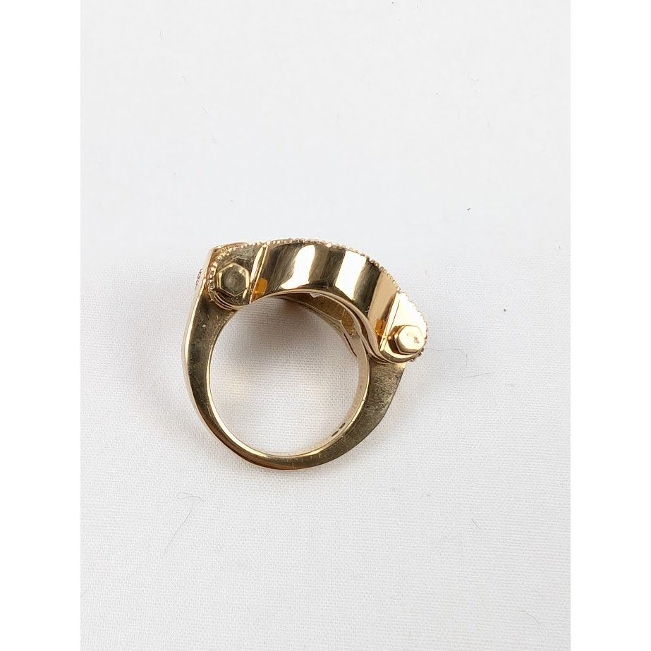 Bottega Veneta o1rshd1 Size: 11 / Cubic Zirconia Ring in Gold Silver White Size ONE SIZE - 6 Thumbnail