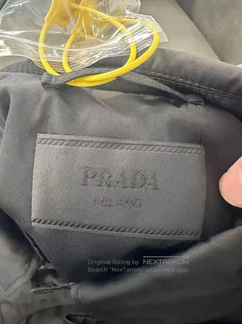 Prada PRADA Men's Black Jacket with Triangle Logo. Size US XL / EU 56 / 4 - 3 Thumbnail