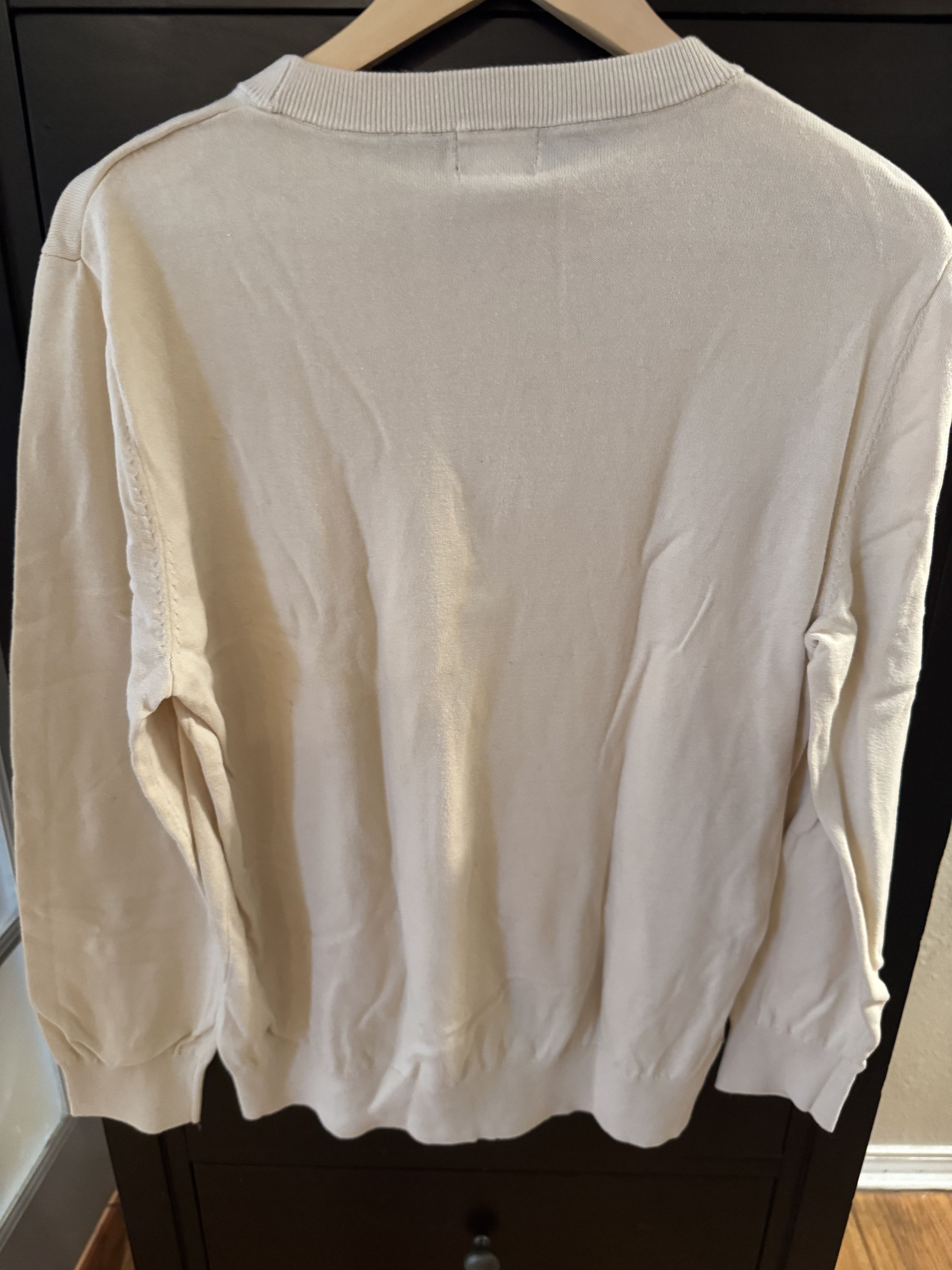 H&M H&M Cream Sweatshirt. US L. No Defects Size US L / EU 52-54 / 3 - 3 Thumbnail
