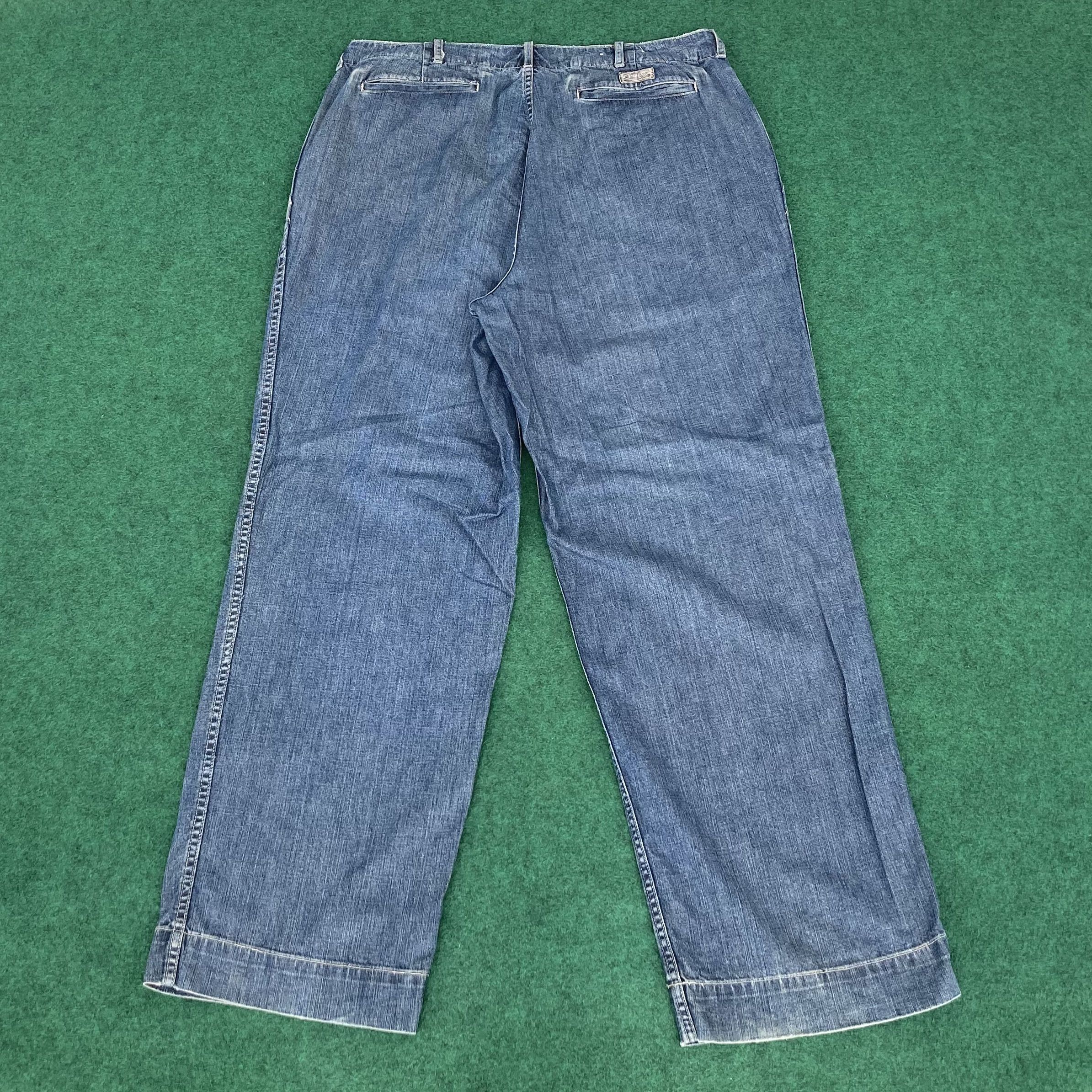 Polo Ralph Lauren × Vintage Vtg Polo By Ralph Lauren Denim Trouser Baggy 90s Jeans Size US 36 / EU 52 - 11 Thumbnail