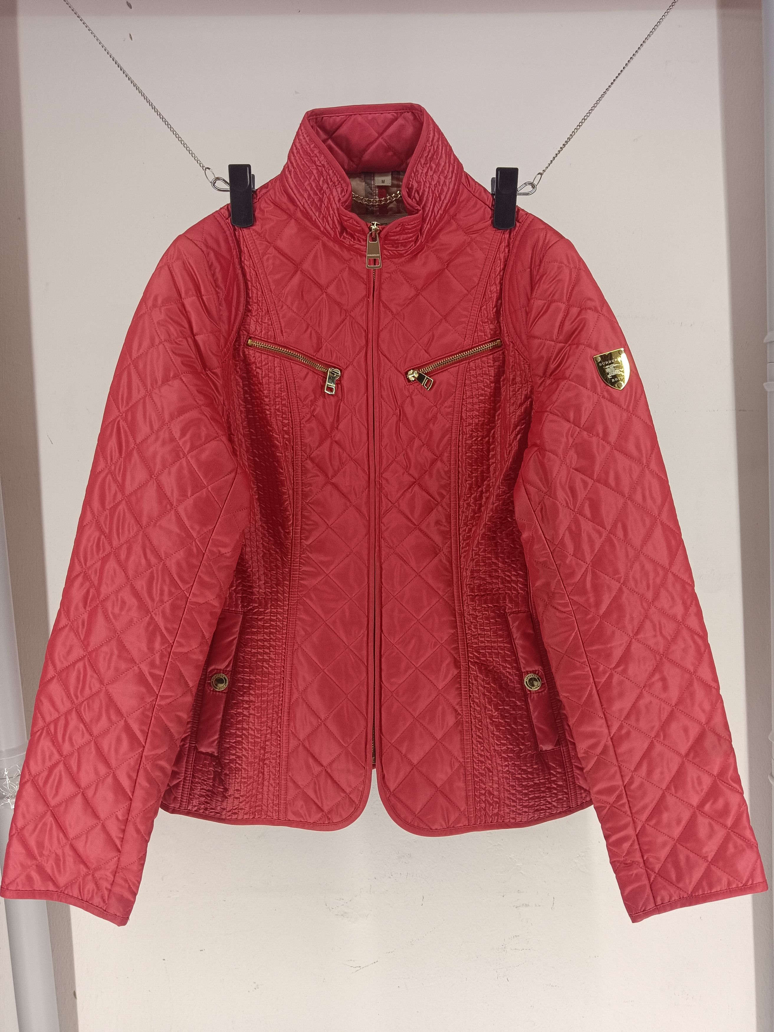Burberry Burberry Brit Plaid Red Jacket Size S / US 4 / IT 40 - 1 Thumbnail