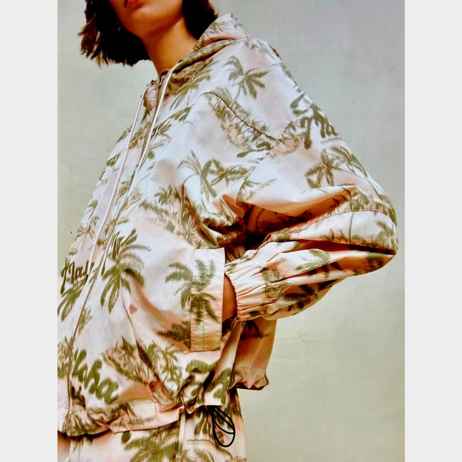 Maje Maje Palm Tree Print Jacket with hood Size 38 (M) Size M / US 6-8 / IT 42-44 - 3 Thumbnail