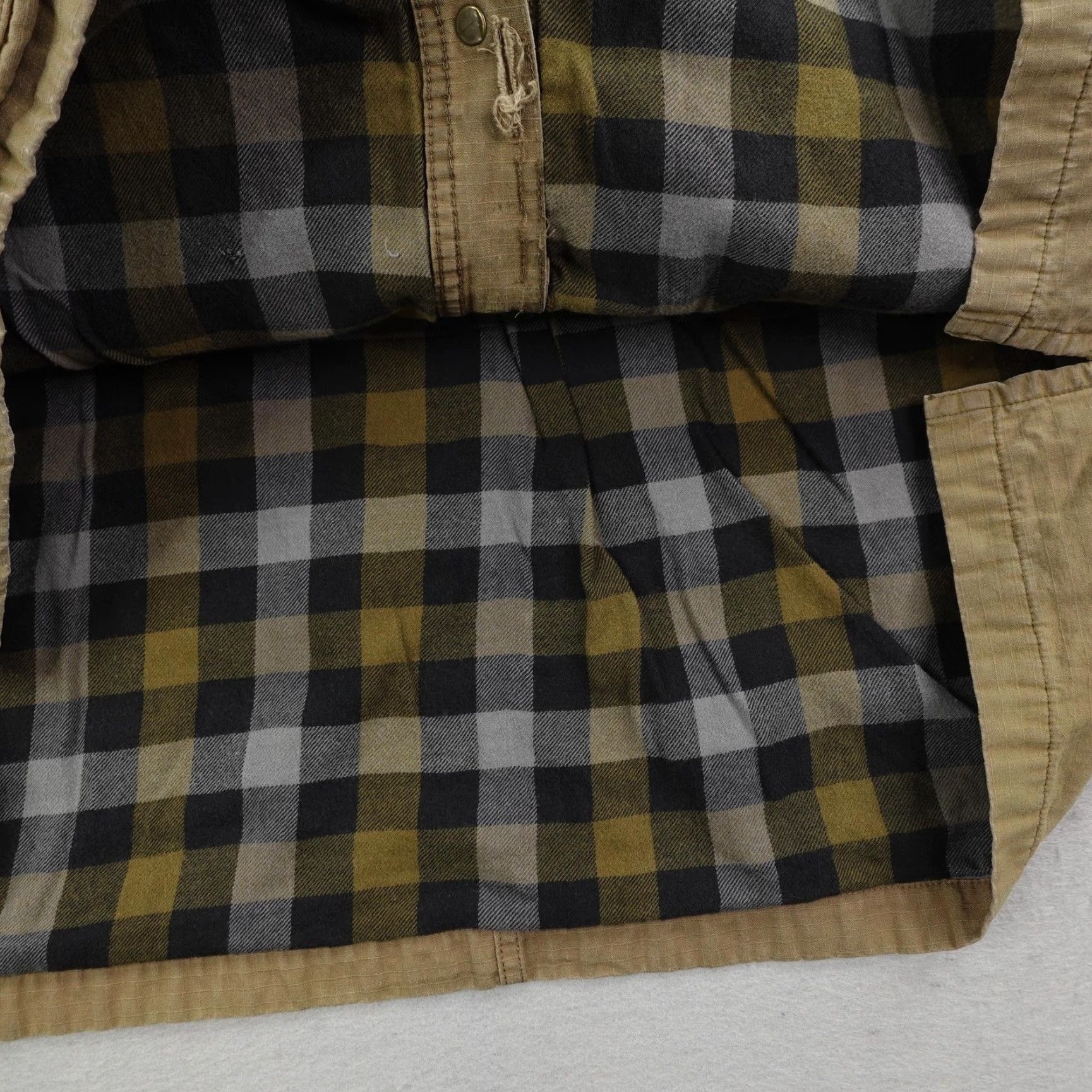 Carhartt VINTAGE Carhartt Jacket Mens 3XL Beige Flannel Lined Ripstop Overcoat Outdoor Casual Size US XXL / EU 58 / 5 - 7 Thumbnail