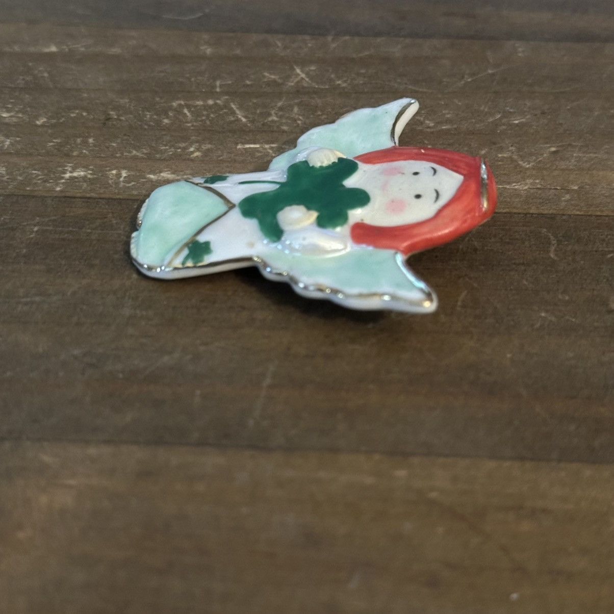Vintage Vintage porcelain Irish angel brooch Size ONE SIZE - 4 Thumbnail