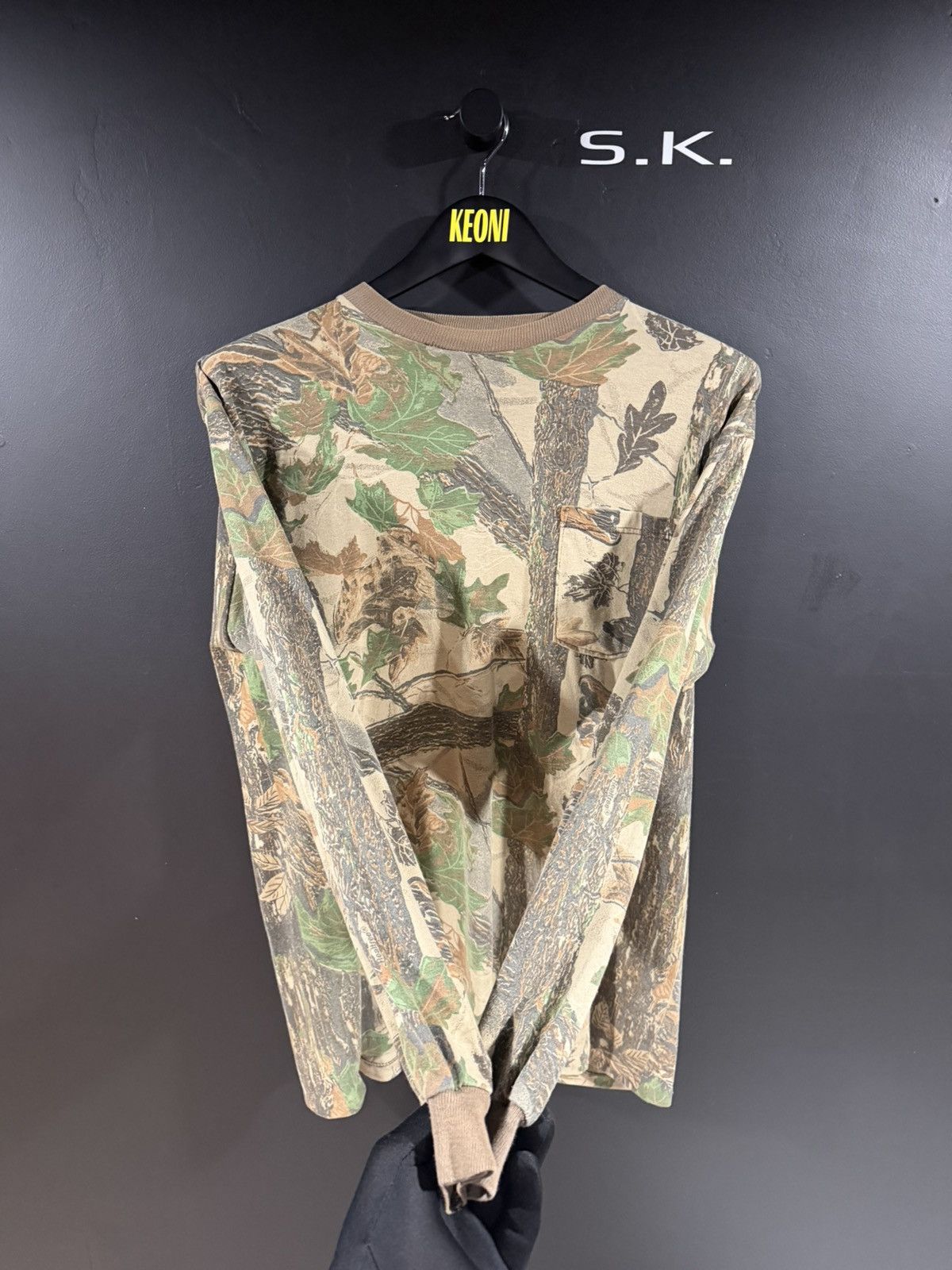 Vintage 1990s Vintage Camo Grunge Punk Single Stitch Pocket LS L Size US L / EU 52-54 / 3 - 6 Thumbnail