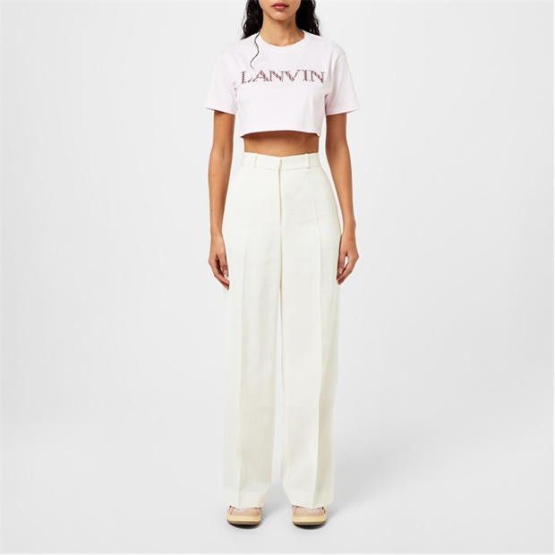Lanvin o1g2r1mq1024 Pants in White Size 25" / US 0 / IT 36 - 6 Thumbnail