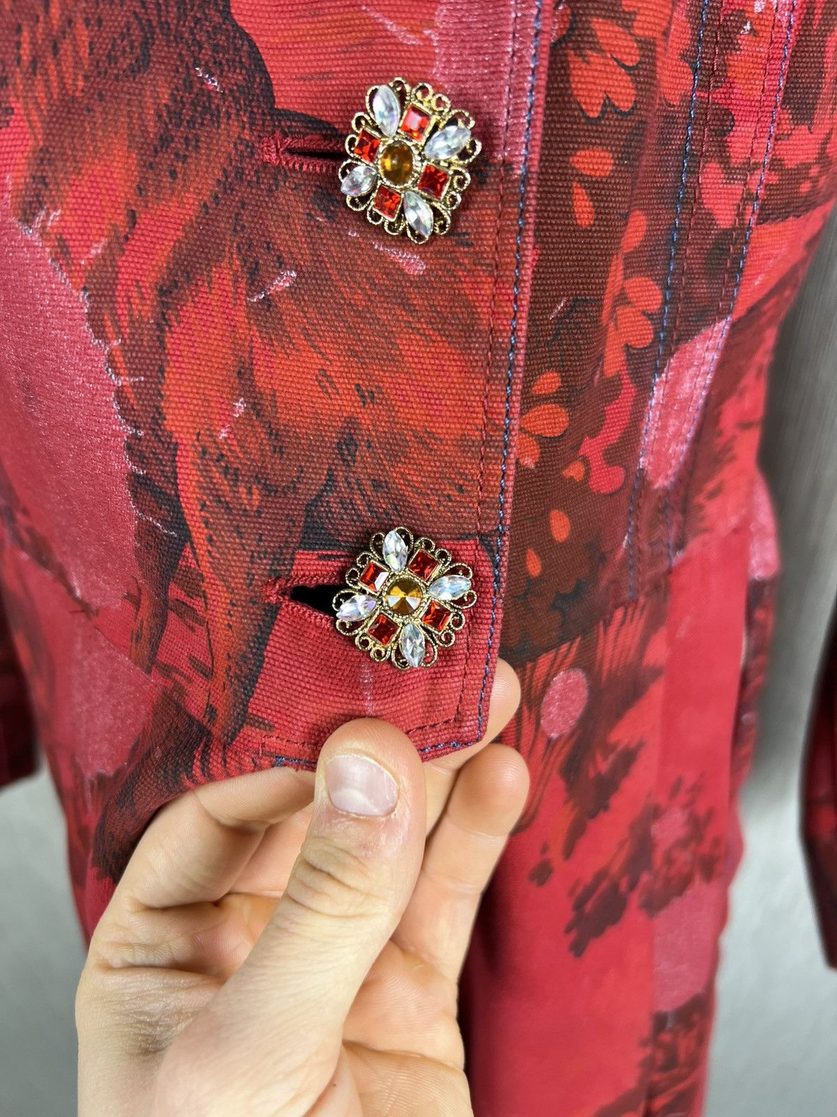 Custo Barcelona Custo Barcelona full print animal roe deer y2k long coat Size S / US 4 / IT 40 - 13 Thumbnail
