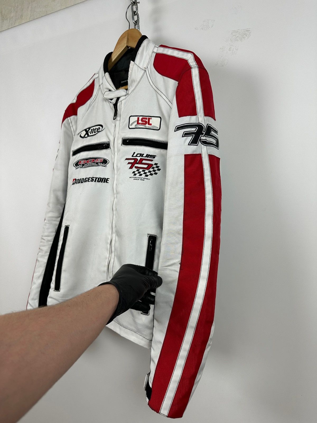 Vintage Vintage Bridgestone Louis 75 Motorcycle Racing Jacket Size US L / EU 52-54 / 3 - 8 Thumbnail