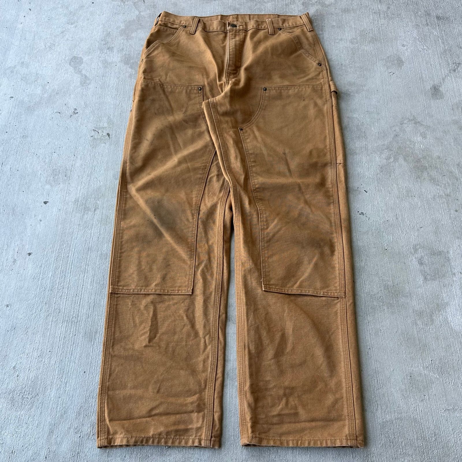 Carhartt × Vintage Carhartt brown double knee work wear carpenter pants Size US 34 / EU 50 - 1 Thumbnail