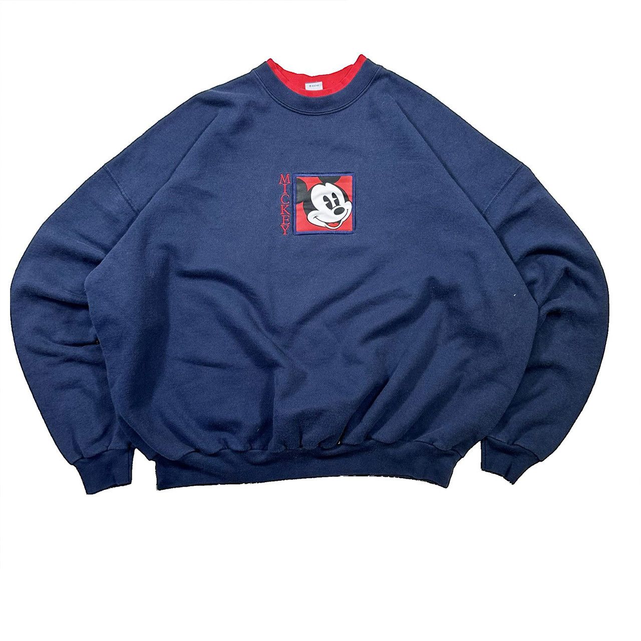 Vintage Vintage 90s Mickey Mouse Embroidered Patch Sweater Size US XL / EU 56 / 4 - 1 Thumbnail