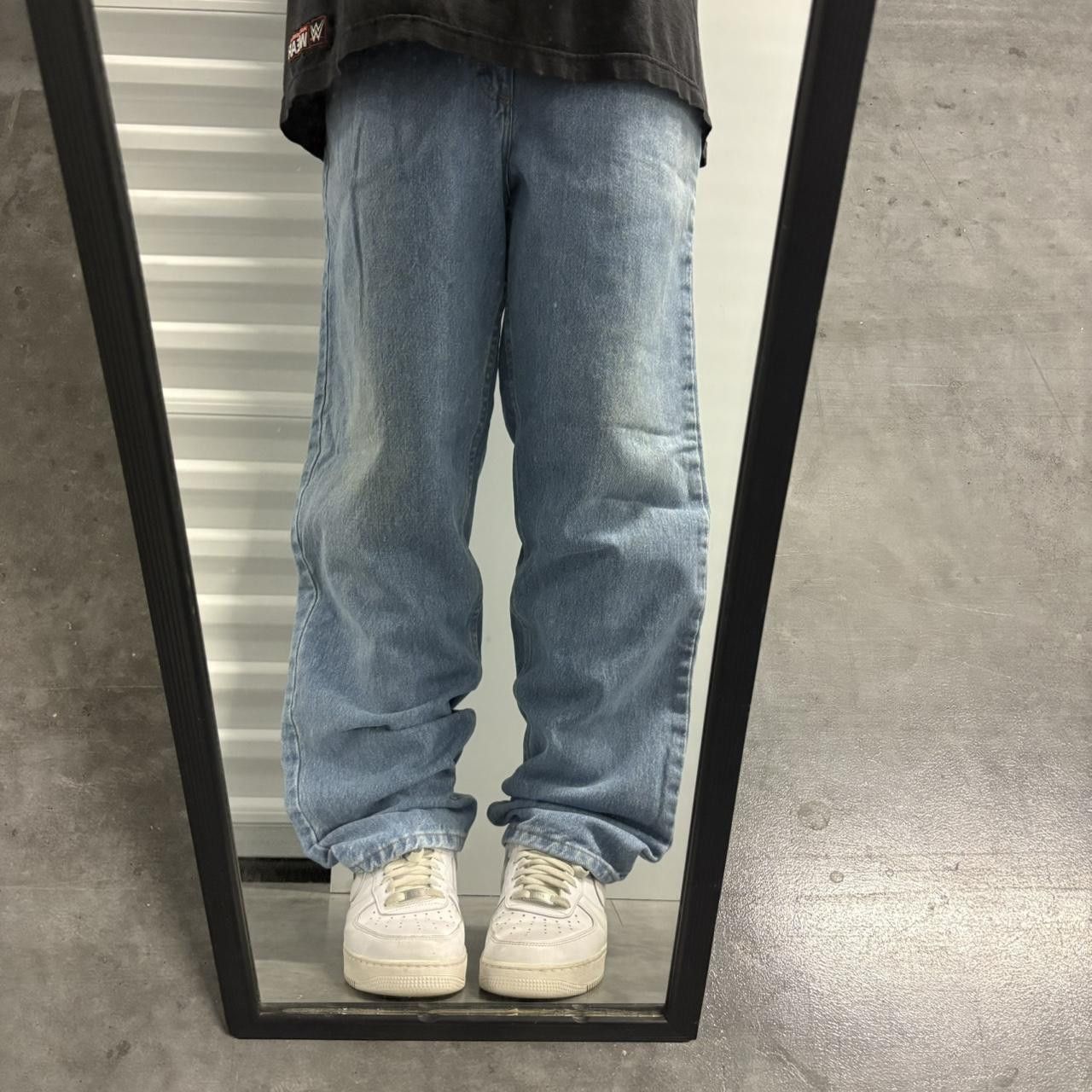 Japanese Brand × Vintage Crazy Vintage Y2K/2000s Grunge Light Blue Wash Denim Jeans! Size US 38 / EU 54 - 1 Thumbnail