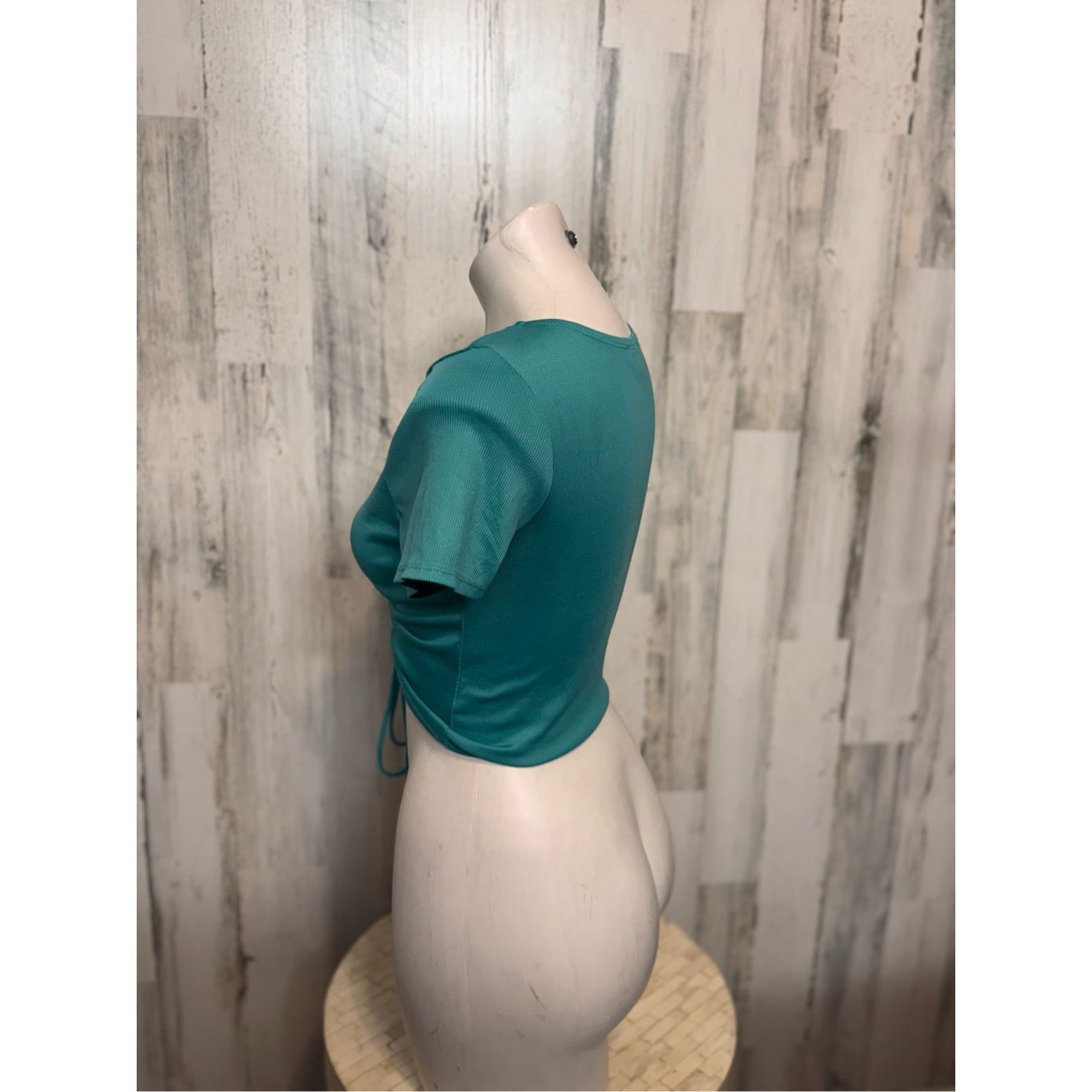 Other Love J Teal Ruched Front Crop Top – Size M Size M / US 6-8 / IT 42-44 - 3 Thumbnail