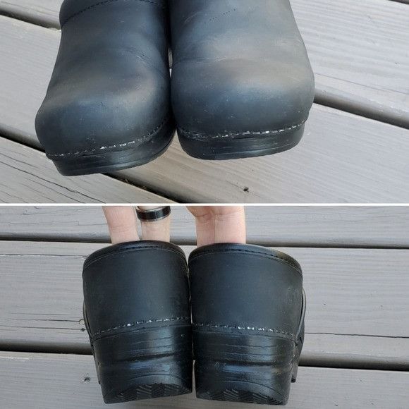 Dansko Dansko Professional Black Oiled Leather Platform Chunky Clog Size US 8.5 / IT 38.5 - 7 Thumbnail