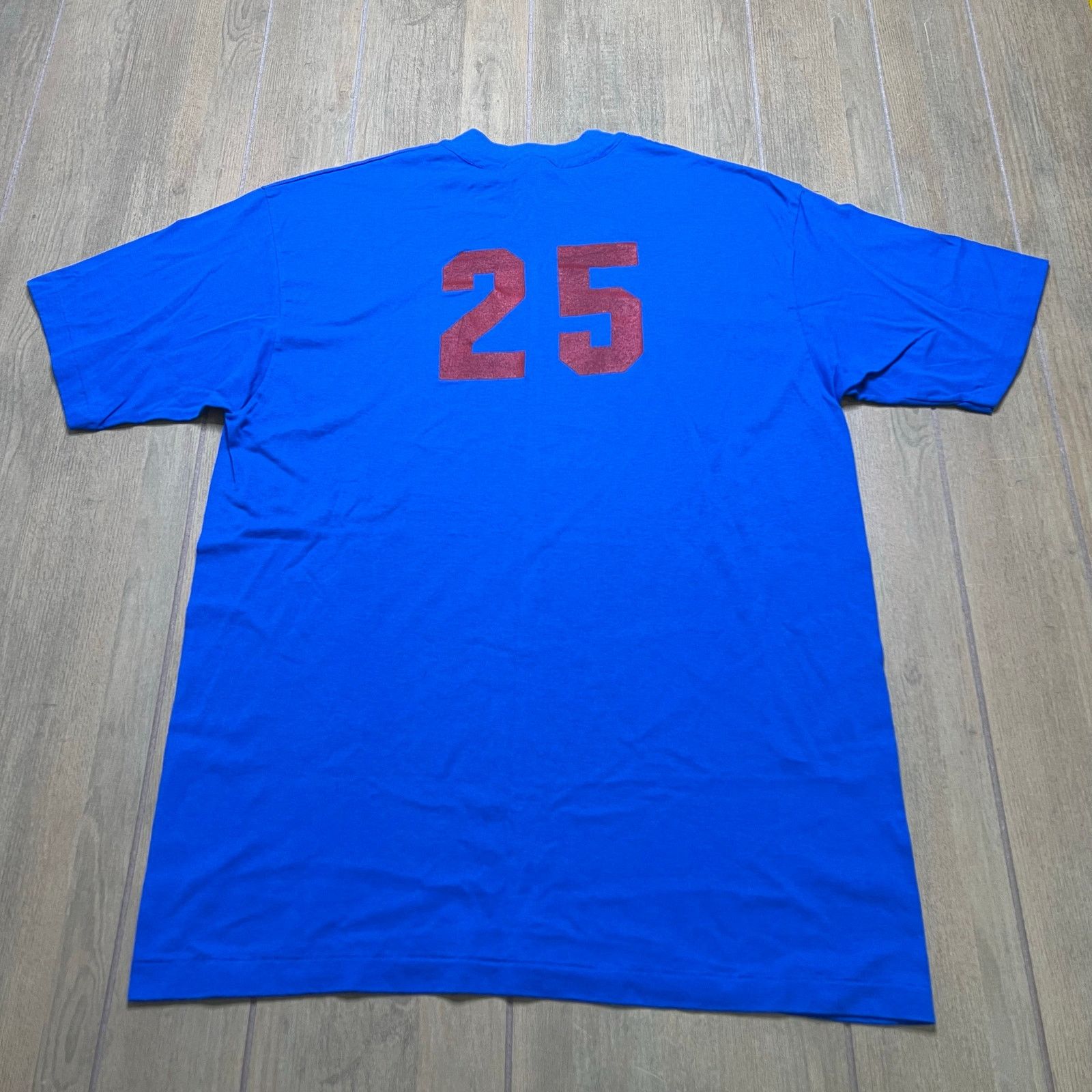 Hanes Vintage 90s Hanes Blank T Shirt Blue XL 90s USA 25 Back Size US XL / EU 56 / 4 - 2 Thumbnail