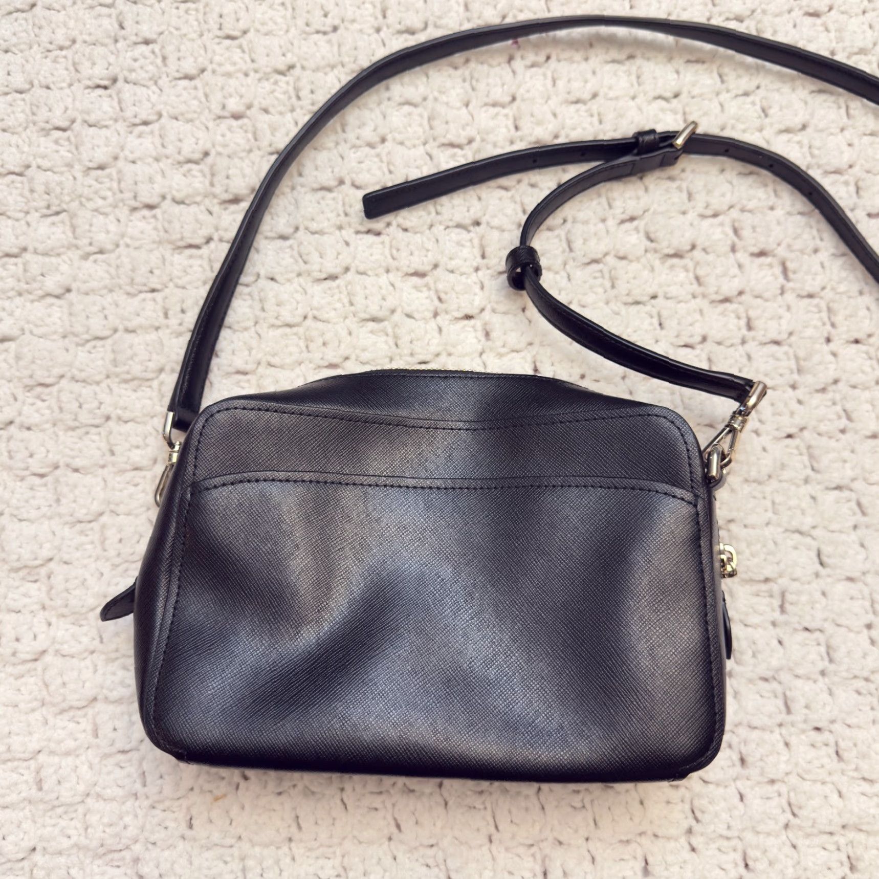 Vintage kate spade new york Lauryn Camera Bag Crossbody Purse Black Gold Womens Size ONE SIZE - 7 Thumbnail