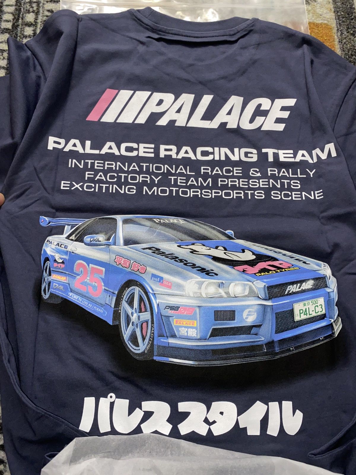 人気 ☆PALACE☆ RACEY T-SHIRT NAVY - 25SS Palace Racey T-Shirt Navy Men's - SS25 - US