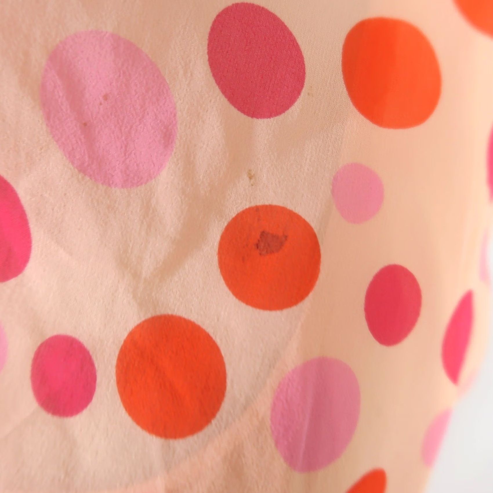 Pinko VINTAGE Spenser Jeremy Dress Womens 4 Pink Y2K peach polka dot silk midi Size S / US 4 / IT 40 - 5 Thumbnail