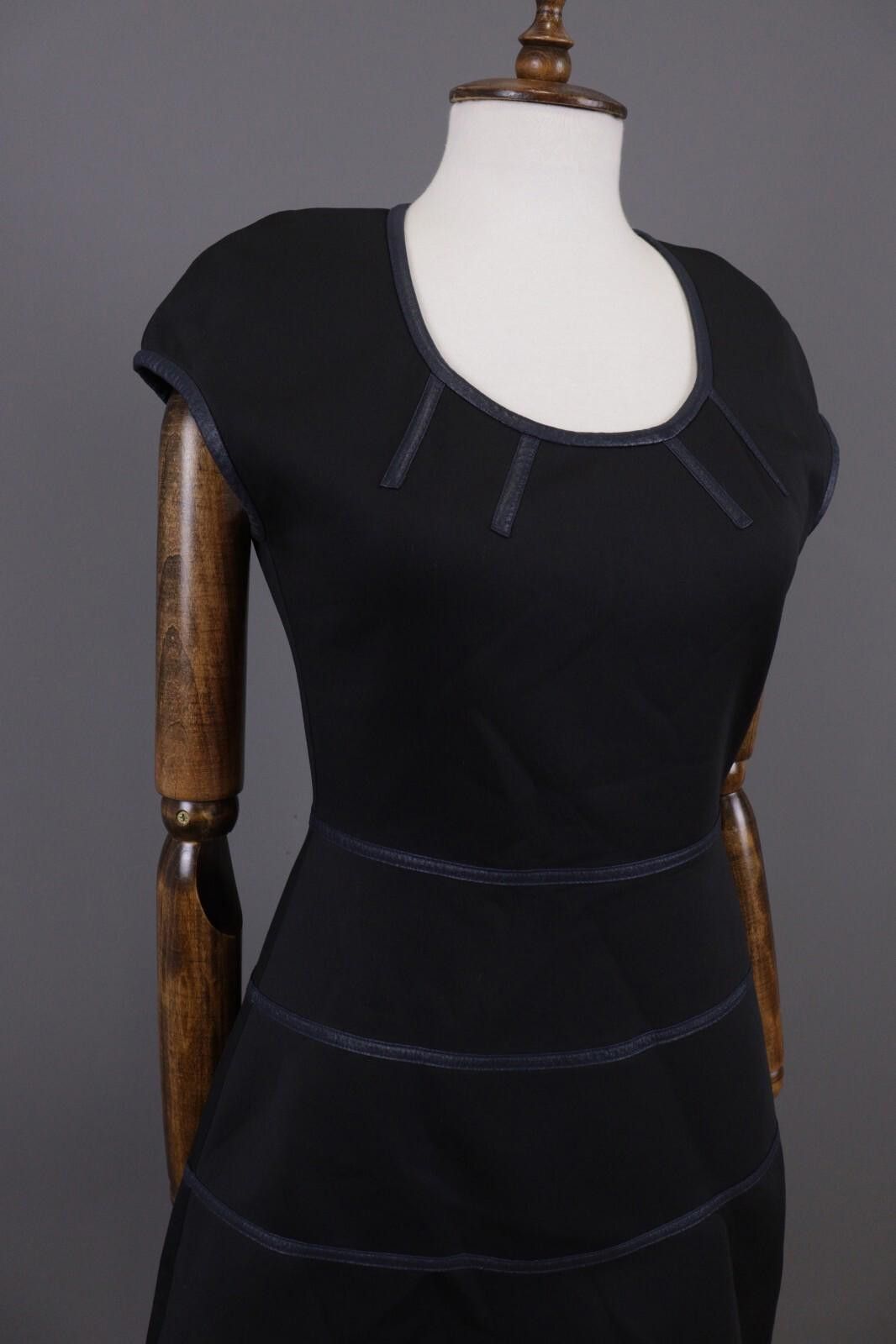 Designer Cop Copine Manege Robe Black Striped Dress Size 36 Size M / US 6-8 / IT 42-44 - 5 Thumbnail