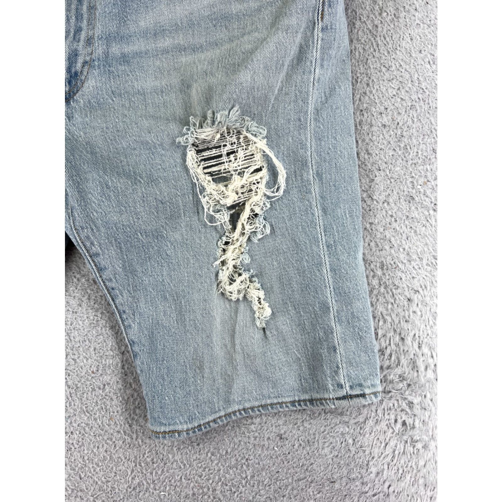 Levi's Levis Denim Shorts 36 Blue Premium Big E 502 Zip Fly 33x11 Adult Jeans Cutoff Size US 36 / EU 52 - 2 Thumbnail