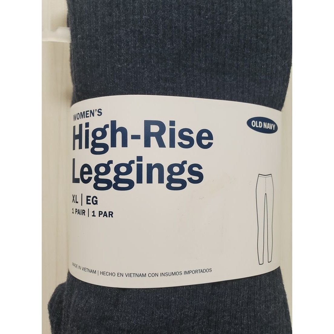 Old Navy NWT Old Navy Women's Sz XL Blue Rib High Rise Jersey Legging Size 35" - 2 Thumbnail