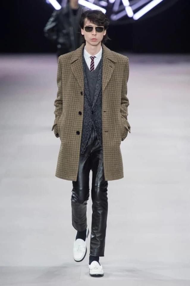 Celine FW19 Celine Pied de Poule Wool Max Coat Hedi Slimane Size US S / EU 44-46 / 1 - 1 Thumbnail