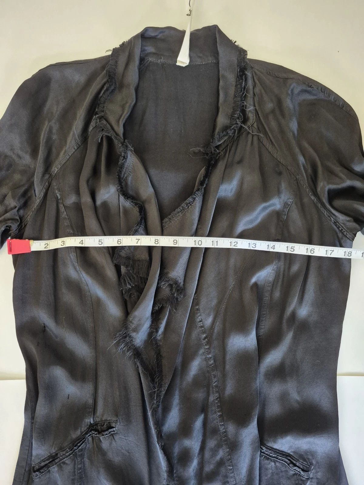 Vacation Jaga Jacket Satin Open Front Fray Hem Size 1 US Size 6 Size M / US 6-8 / IT 42-44 - 9 Thumbnail