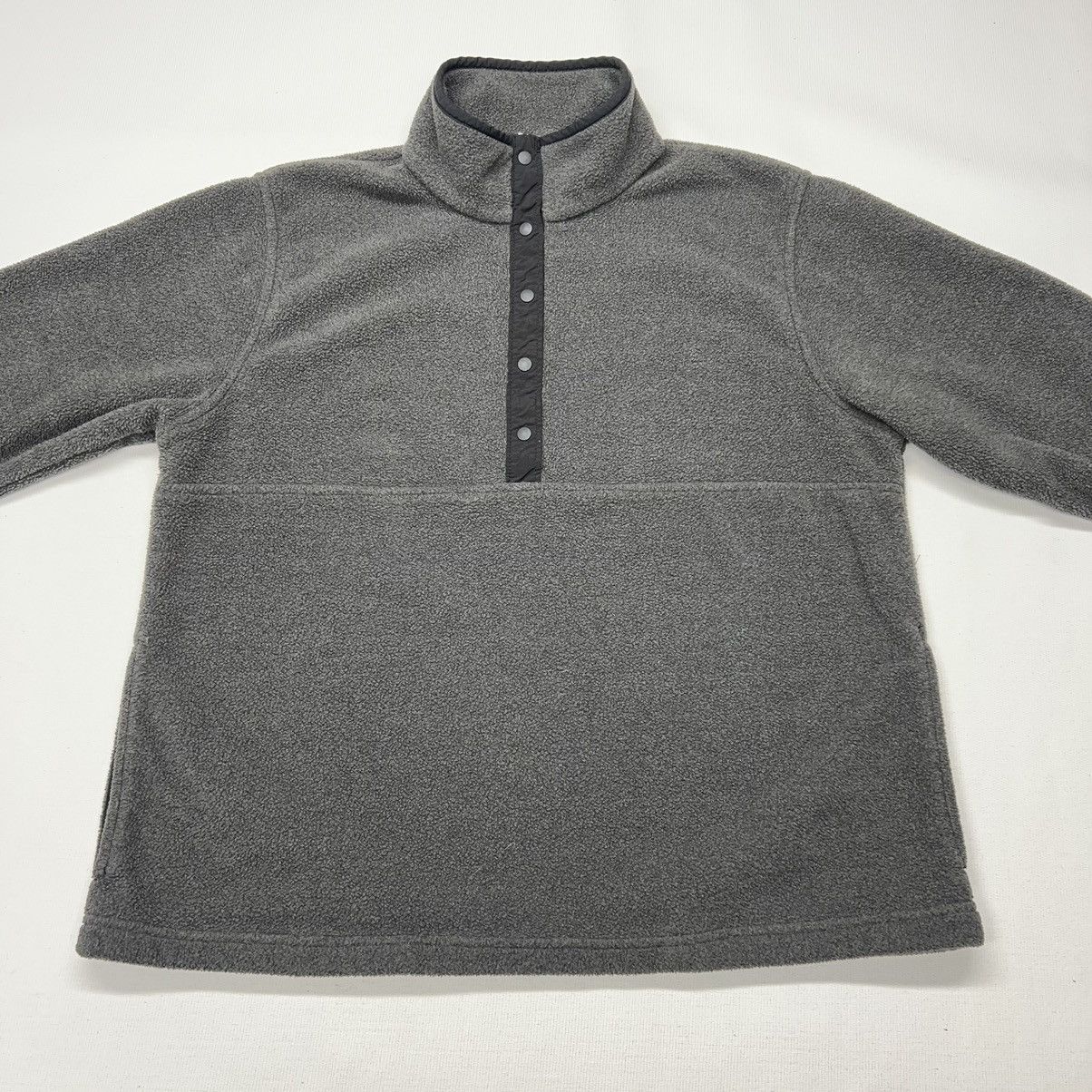 L.L. Bean × Vintage VTG LL Bean Sweater Grey Fleece Pullover Polartec Snap Retro Size S / US 4 / IT 40 - 2 Thumbnail