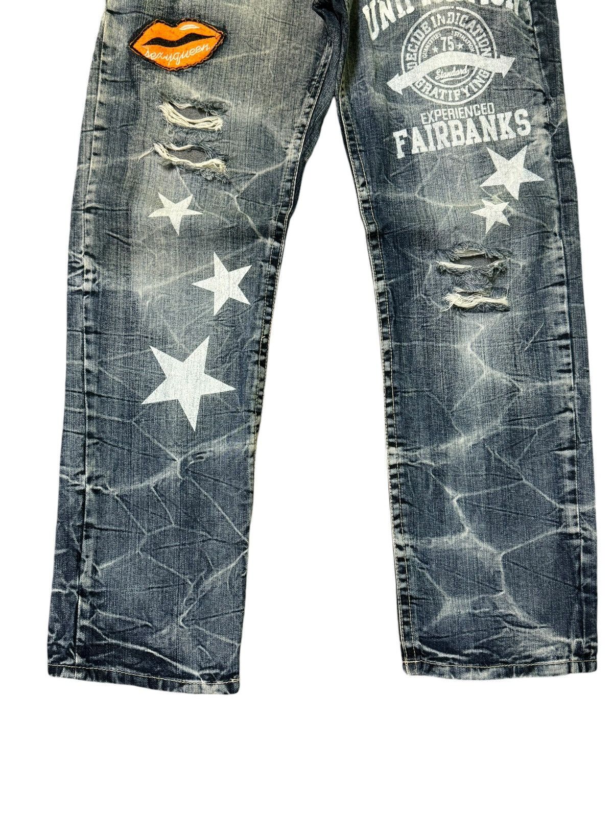 Japanese Brand Patches Printed Orignal Jeans Hysteric Glamour Style Denim Size US 32 / EU 48 - 6 Thumbnail