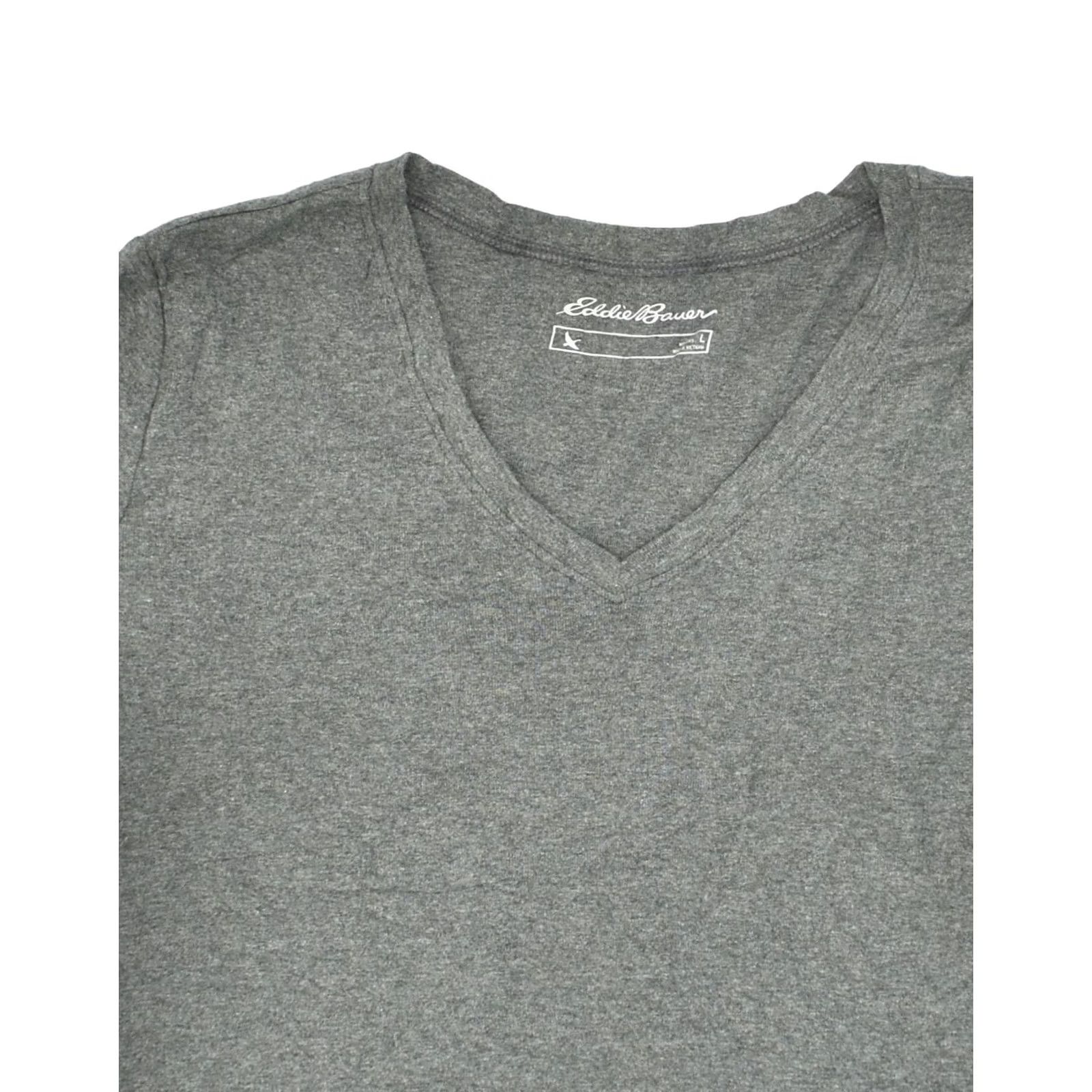 Eddie Bauer EDDIE BAUER Womens T-Shirt Top L Grey Cotton UK 14 Size L / US 10 / IT 46 - 3 Thumbnail