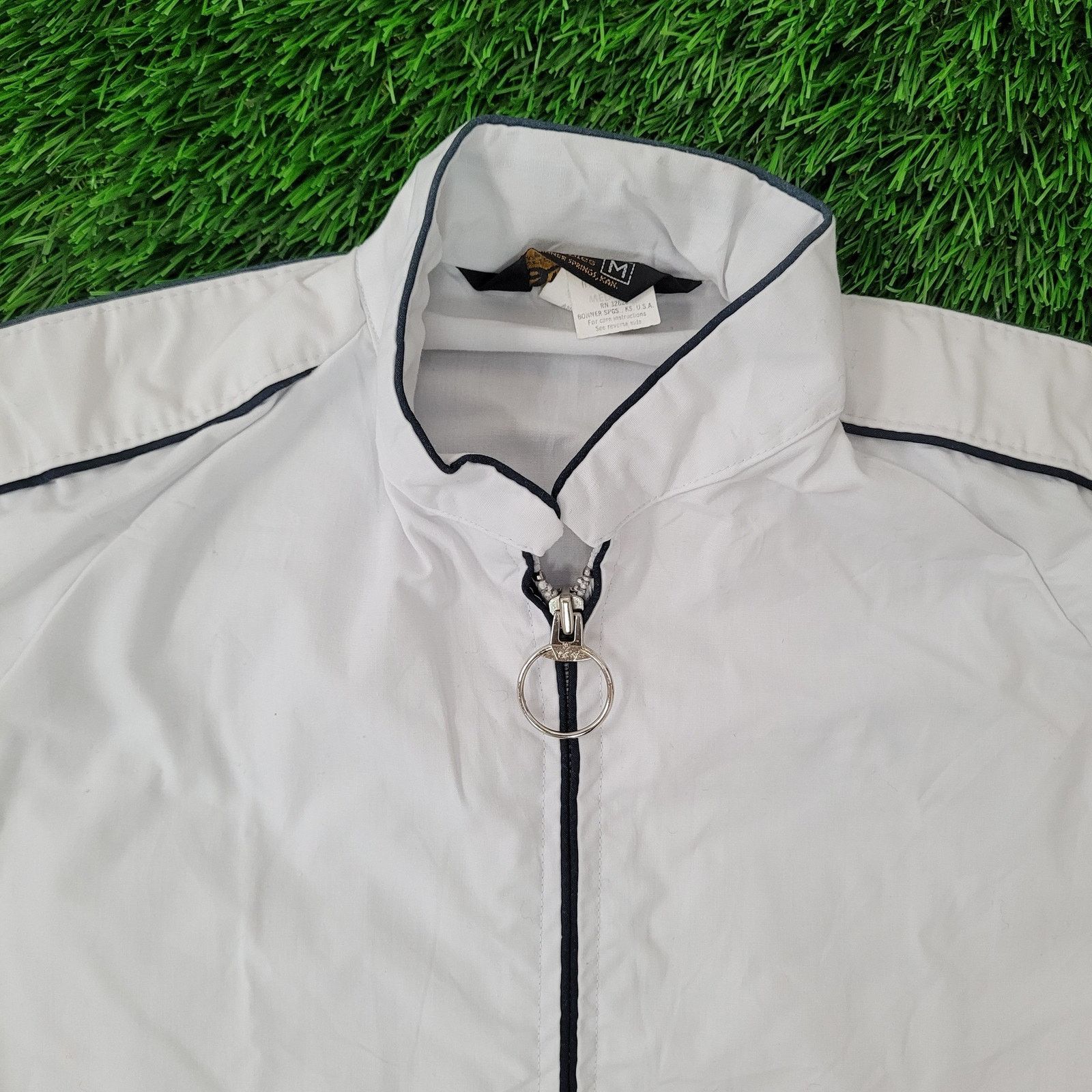 Swingster VTG 80s Swingster Harvestore Jacket Medium 23x25 Baggy White Size US M / EU 48-50 / 2 - 11 Thumbnail